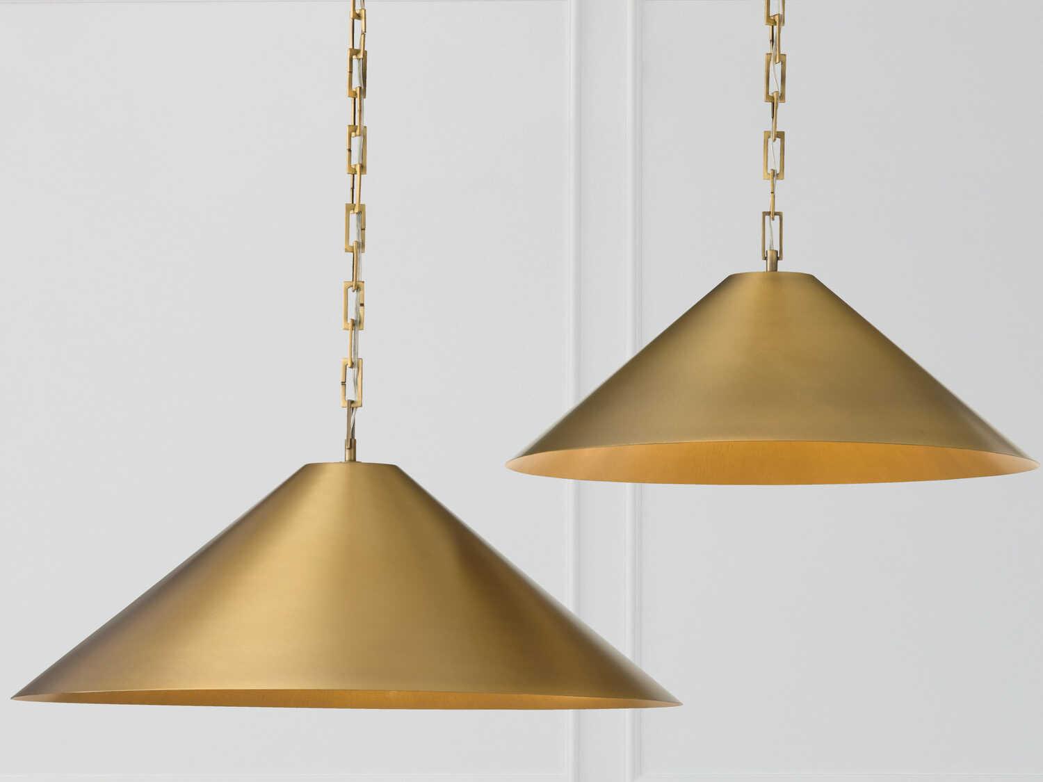 Capital Lighting Avery 1-Light Aged Brass Pendant