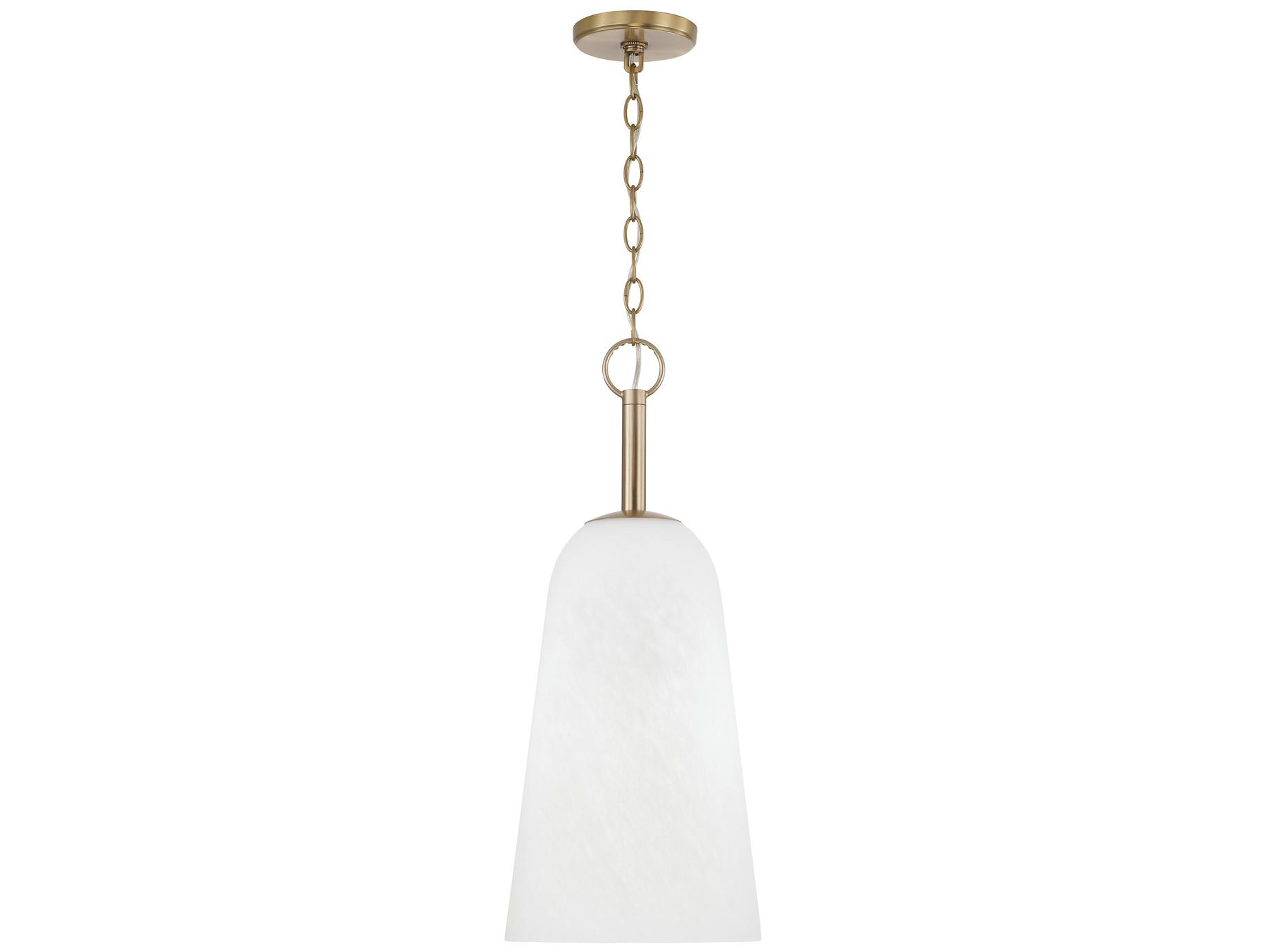 Capital Lighting Romy 1-Light Matte Brass Dome Mini Pendant