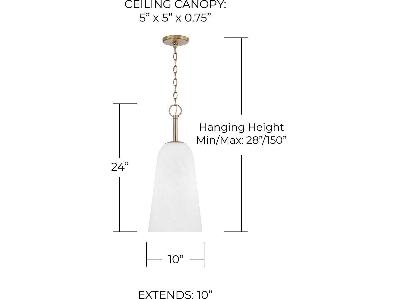 Capital Lighting Romy 1-Light Matte Brass Dome Mini Pendant