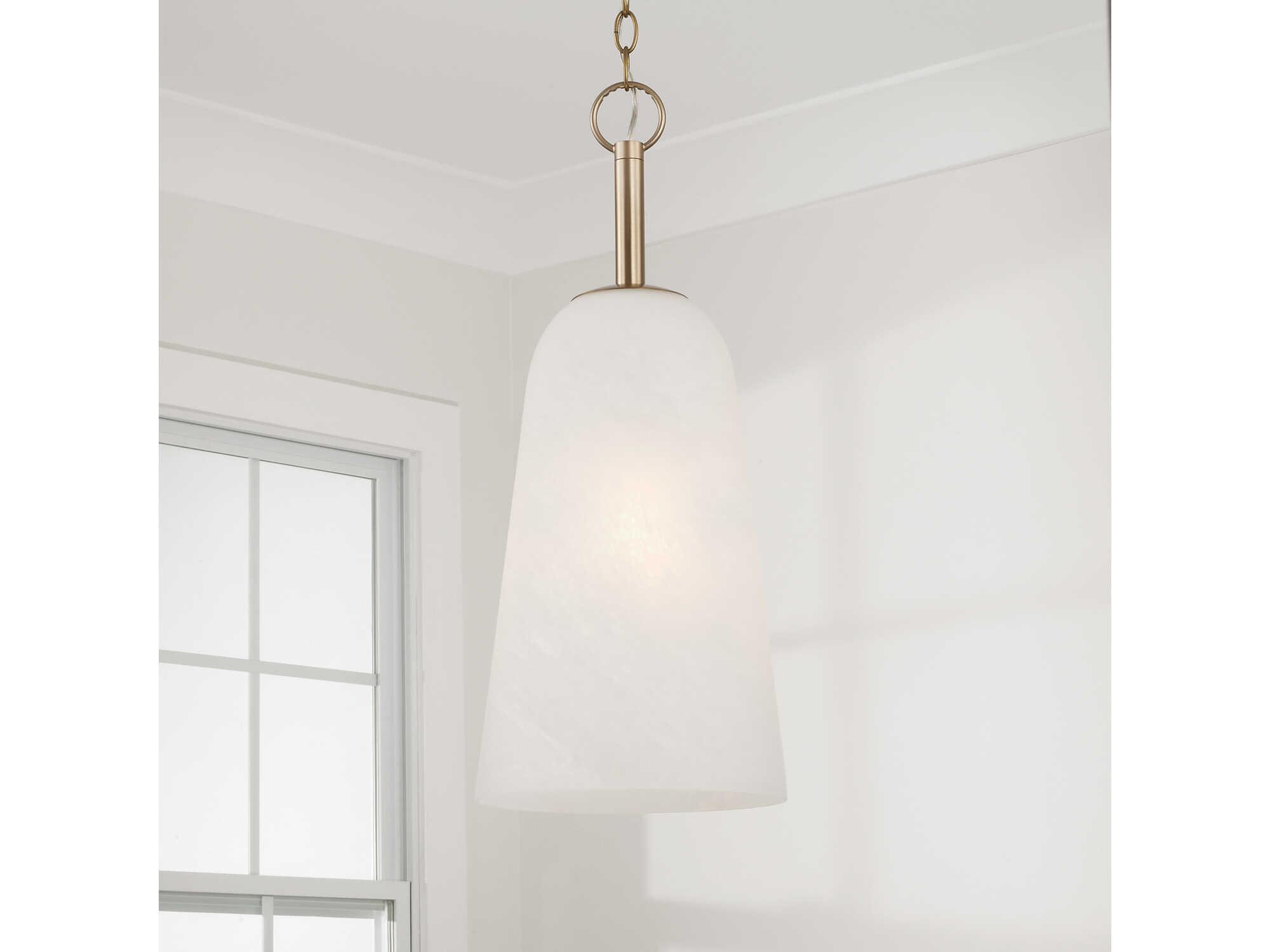 Capital Lighting Romy 1-Light Matte Brass Dome Mini Pendant