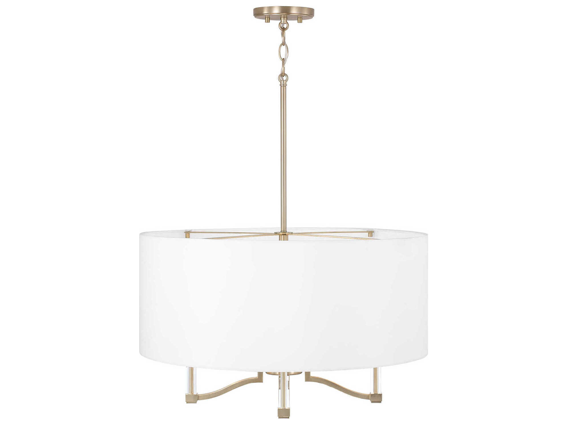 Capital Lighting Ingrid 4-Light Matte Brass Drum Pendant
