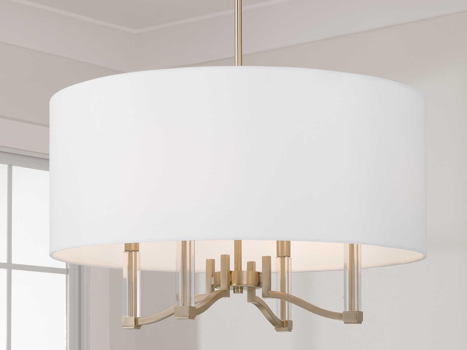 Capital Lighting Ingrid 4-Light Matte Brass Drum Pendant