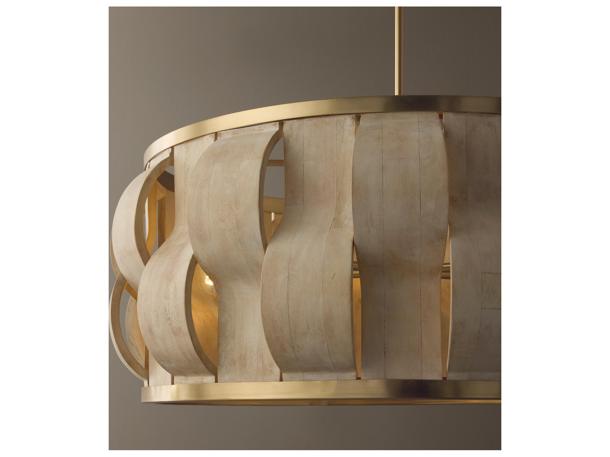 Capital Lighting Willa 6-light Matte Brass Drum Geometric Pendant