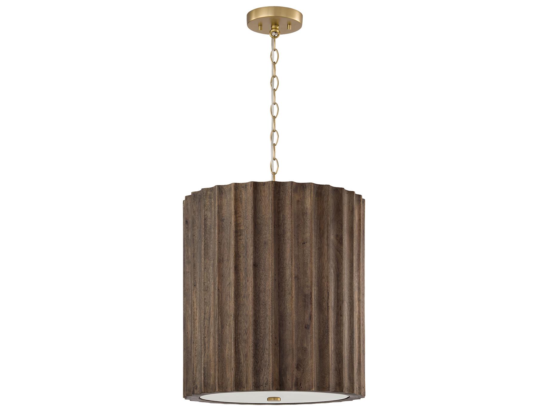 Capital Lighting Cody 3-light Matte Brass Round Pendant