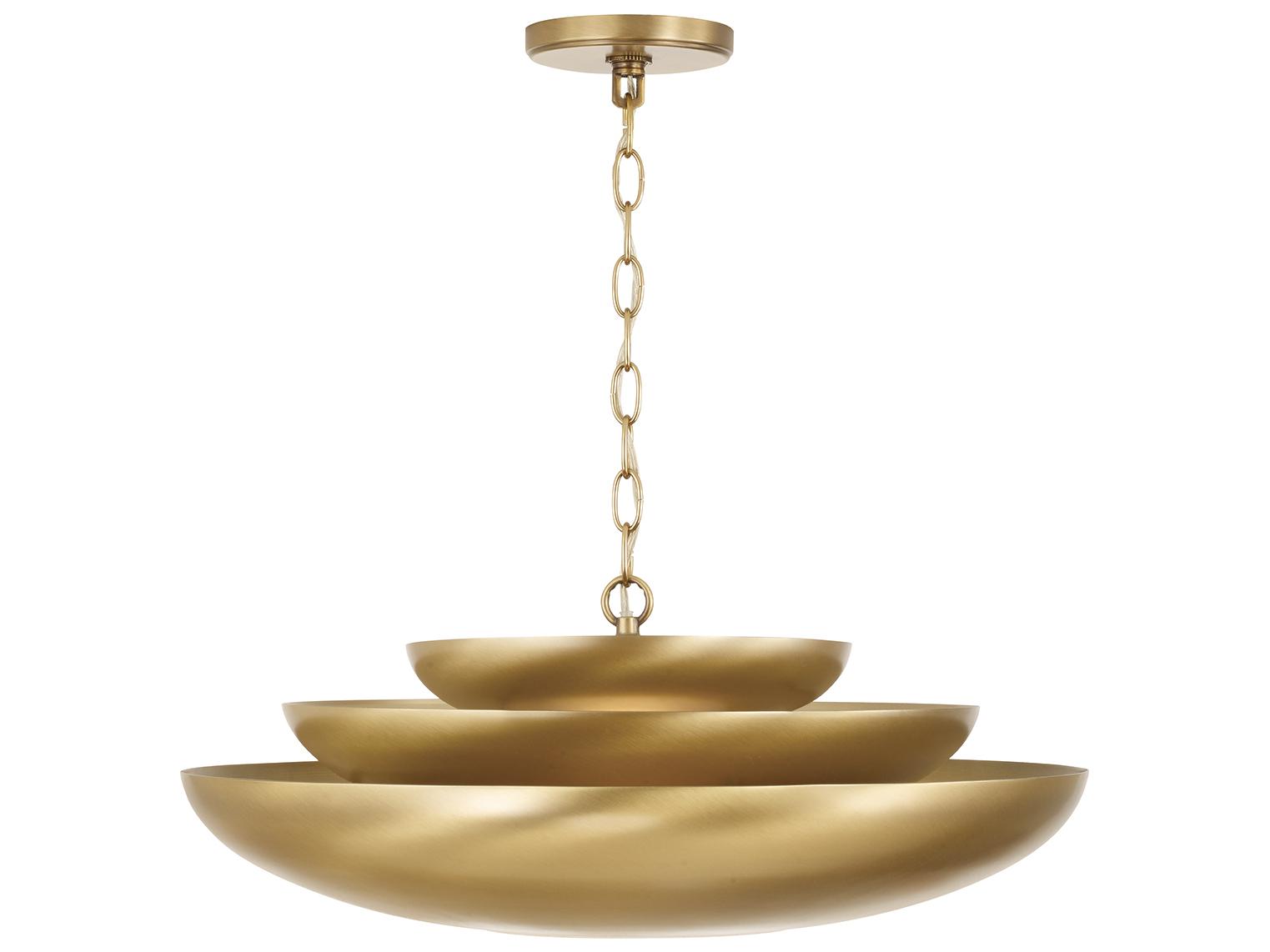 Capital Lighting Gia 1-light Aged Brass Bowl Pendant