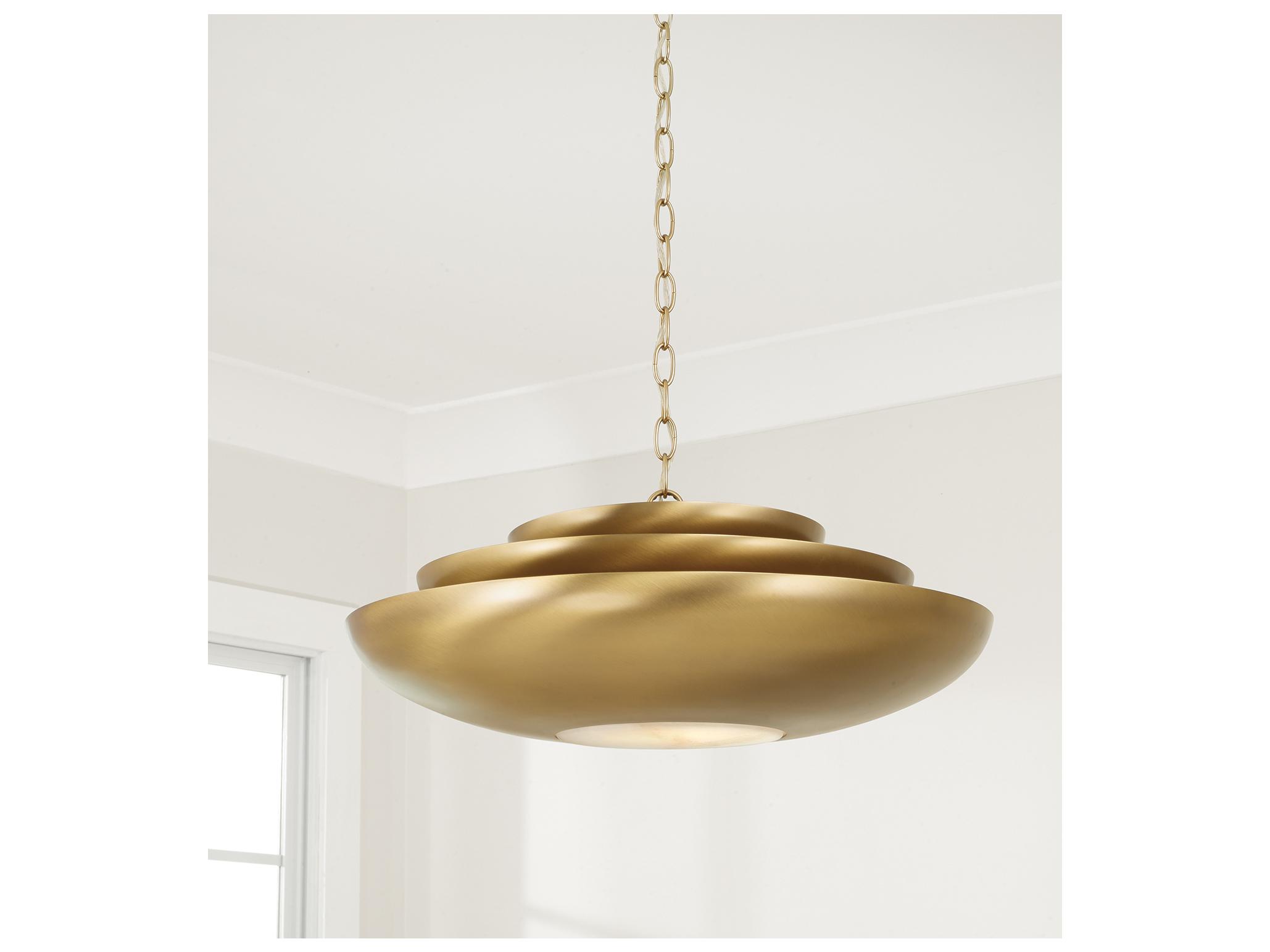 Capital Lighting Gia 1-light Aged Brass Bowl Pendant