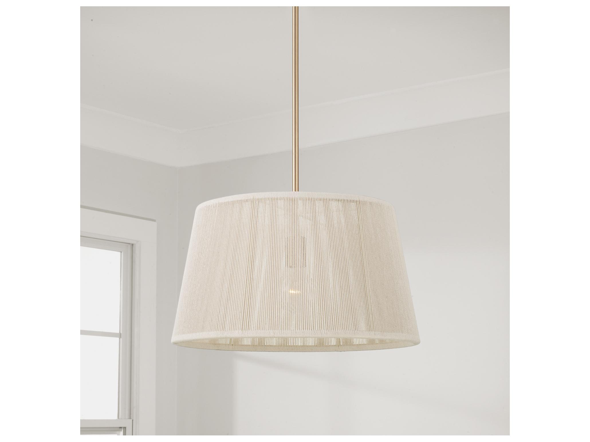 Capital Lighting Tara 1-light Matte Brass Drum Pendant