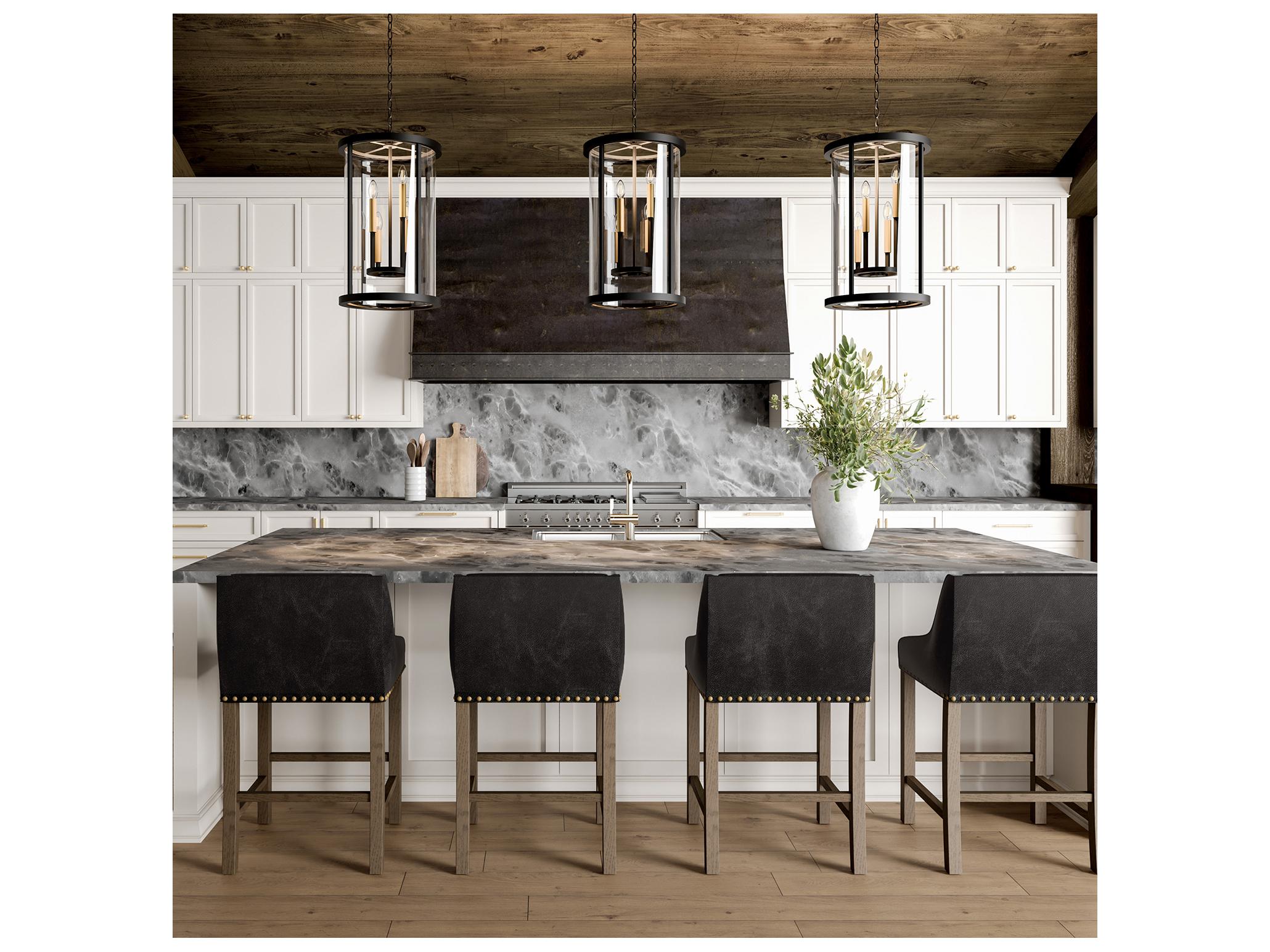 Capital Lighting Davis 4-light Espresso And Brass Black Round Pendant