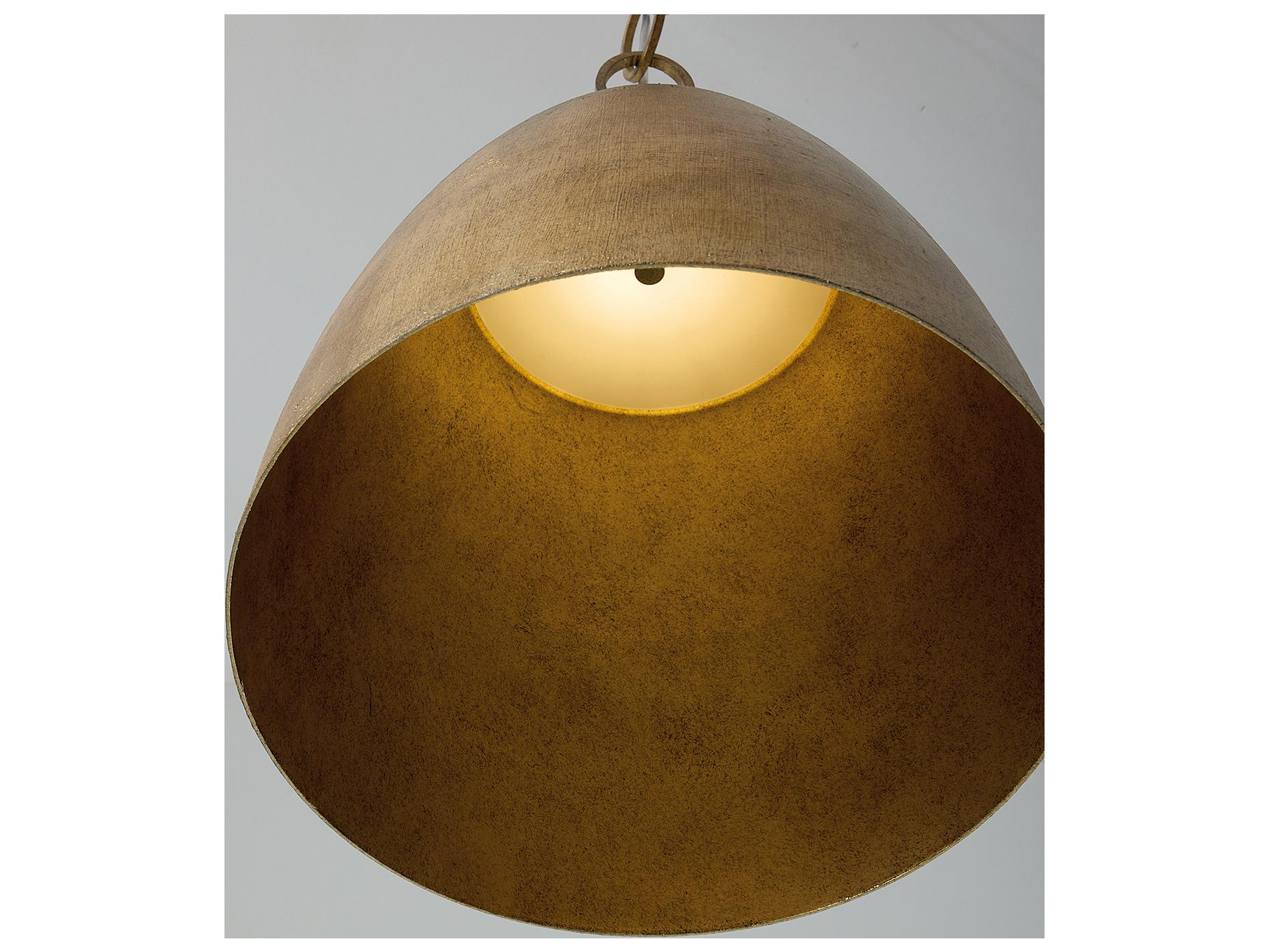 Capital Lighting Francesca 1-light Feathered Gold Pendant