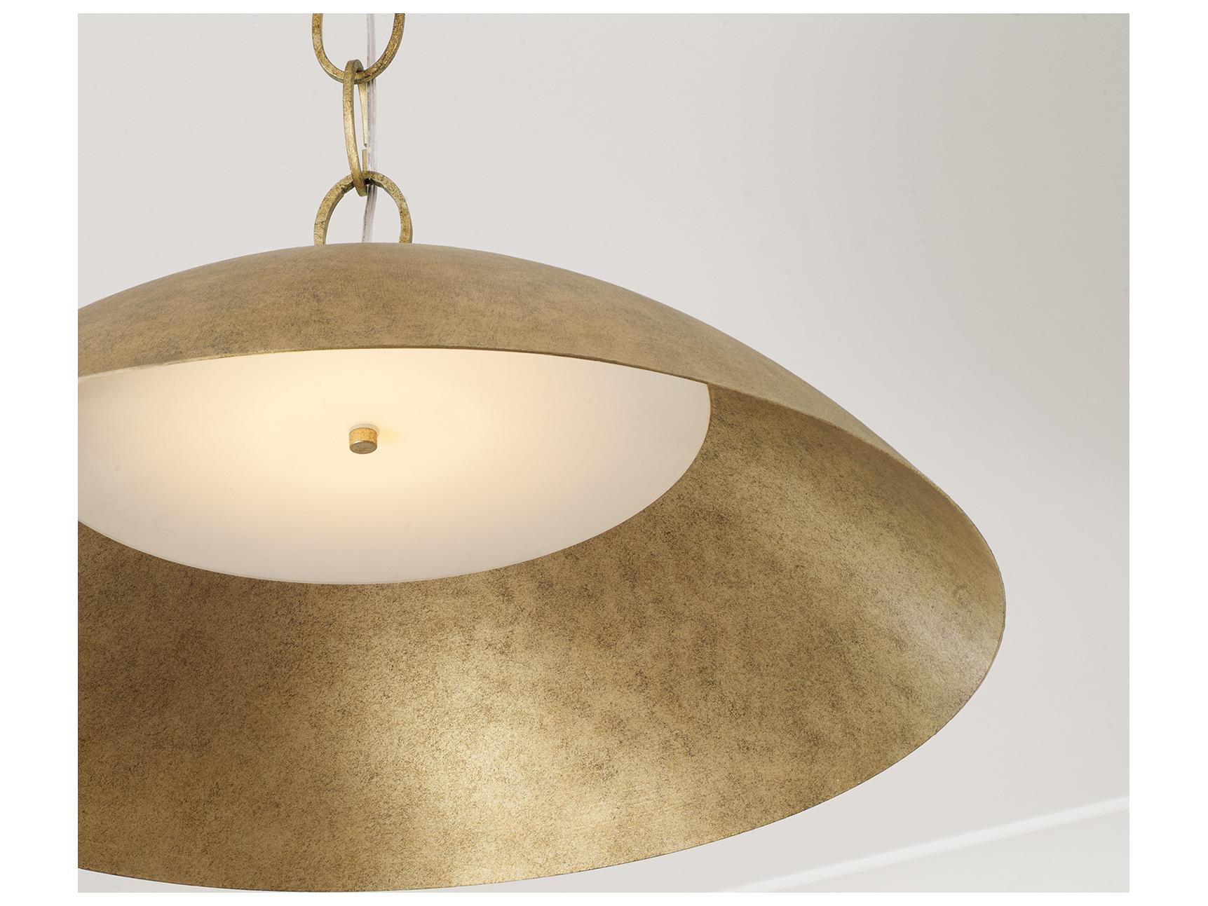 Capital Lighting Francesca 1-light Feathered Gold Dome Pendant
