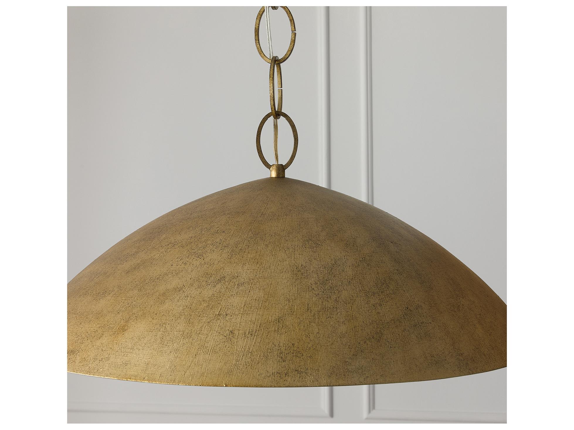 Capital Lighting Francesca 1-light Feathered Gold Dome Pendant