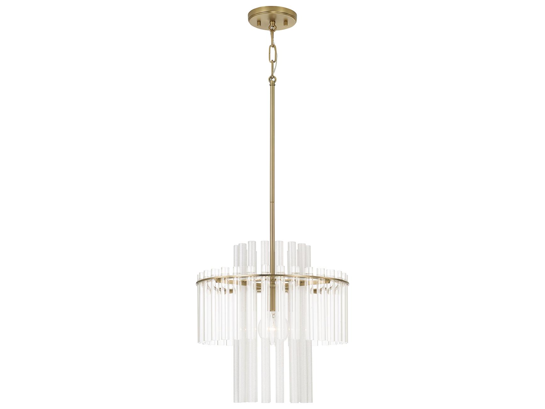 Capital Lighting Blair 1-light Aged Brass Round Pendant