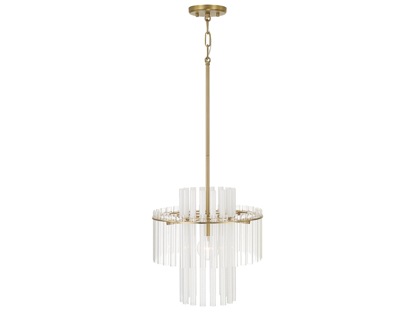 Capital Lighting Blair 1-light Aged Brass Round Pendant