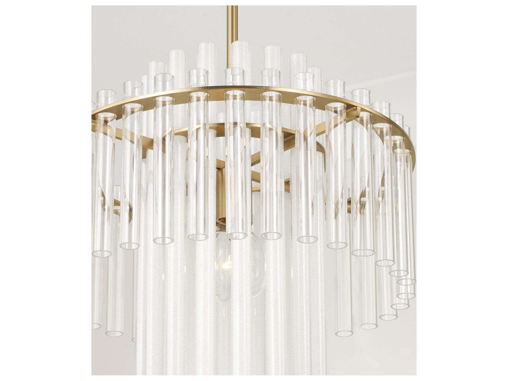 Capital Lighting Blair 1-light Aged Brass Round Pendant