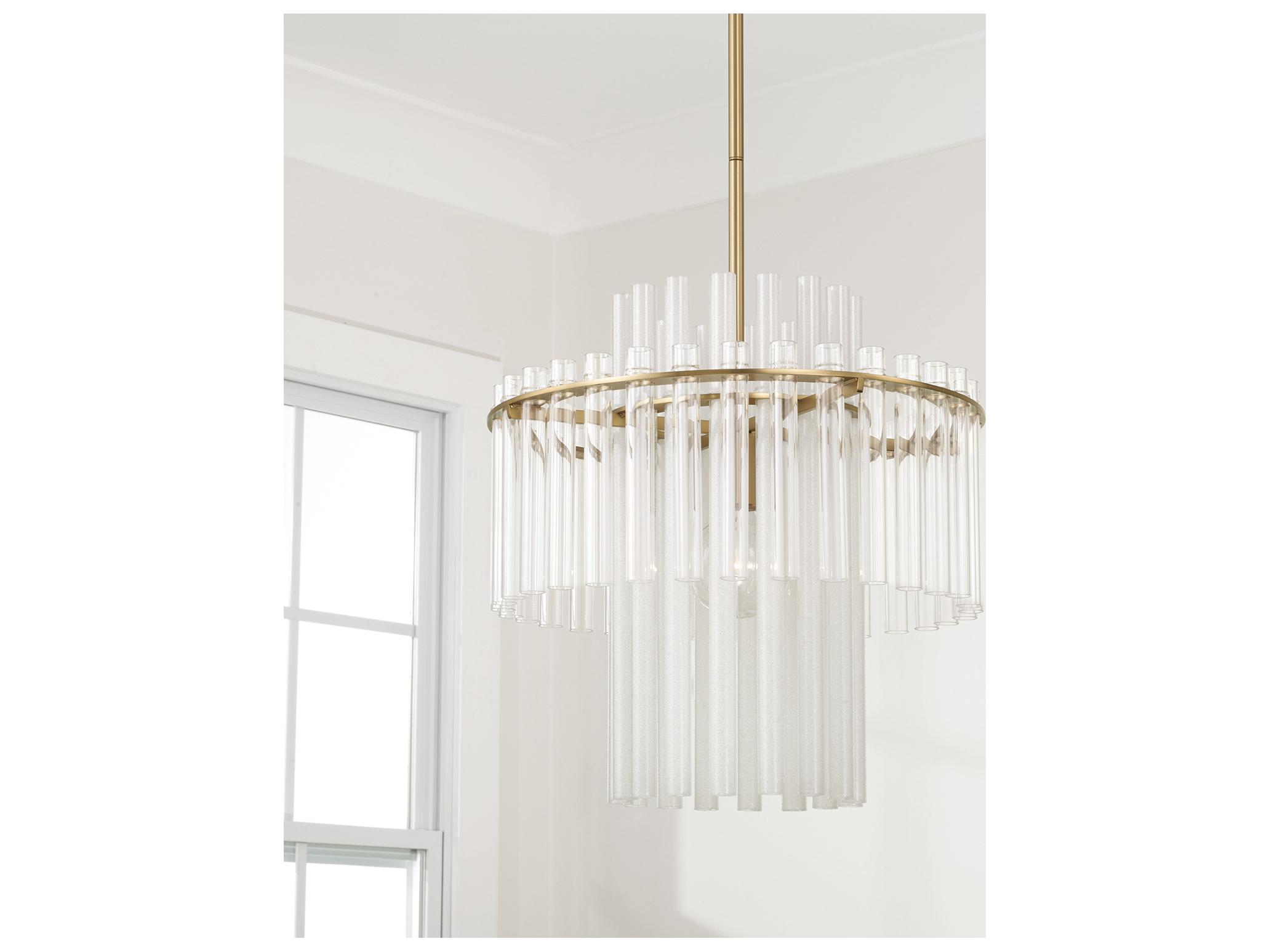 Capital Lighting Blair 1-light Aged Brass Round Pendant