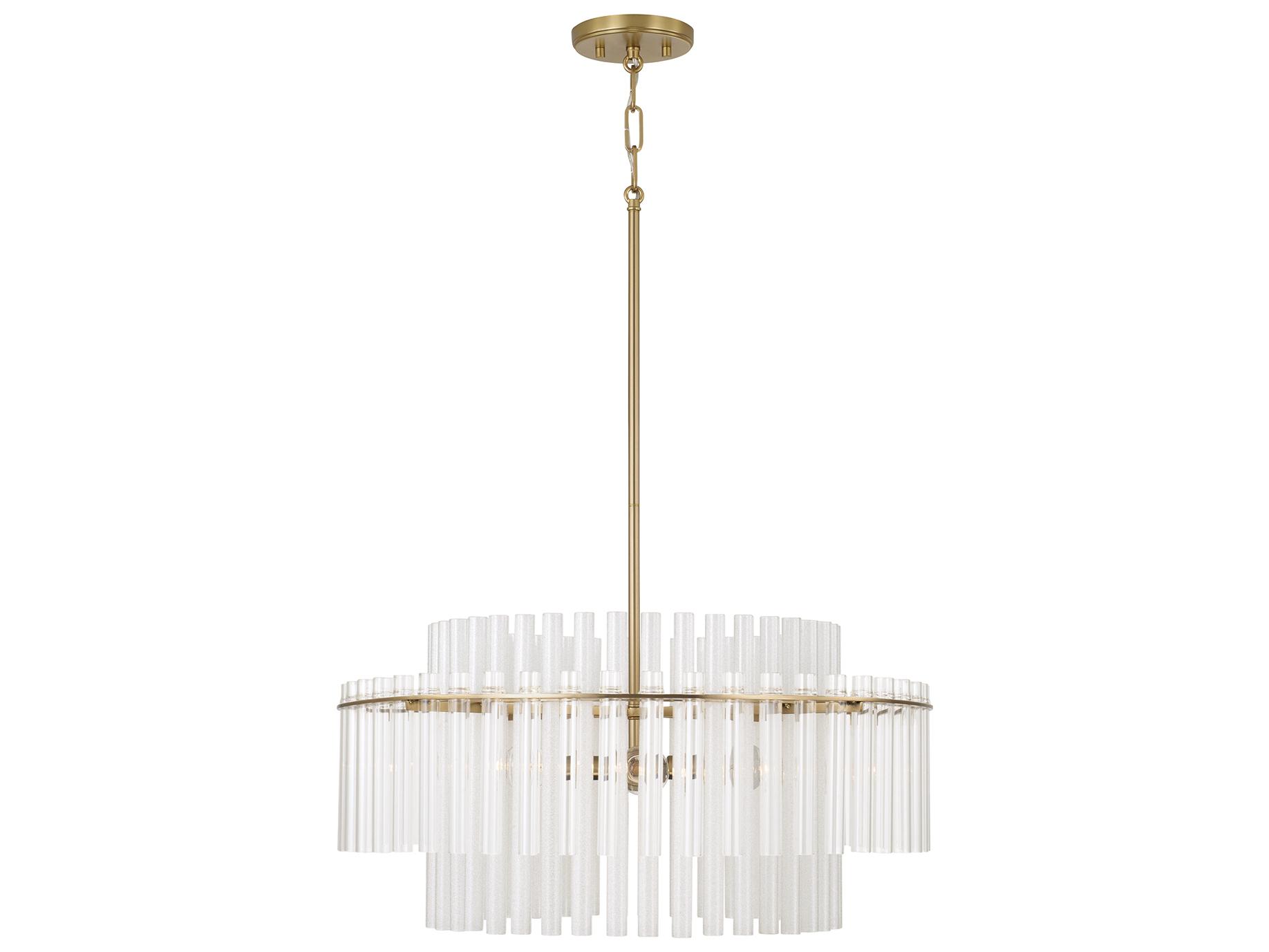 Capital Lighting Blair 4-light Aged Brass Round Pendant