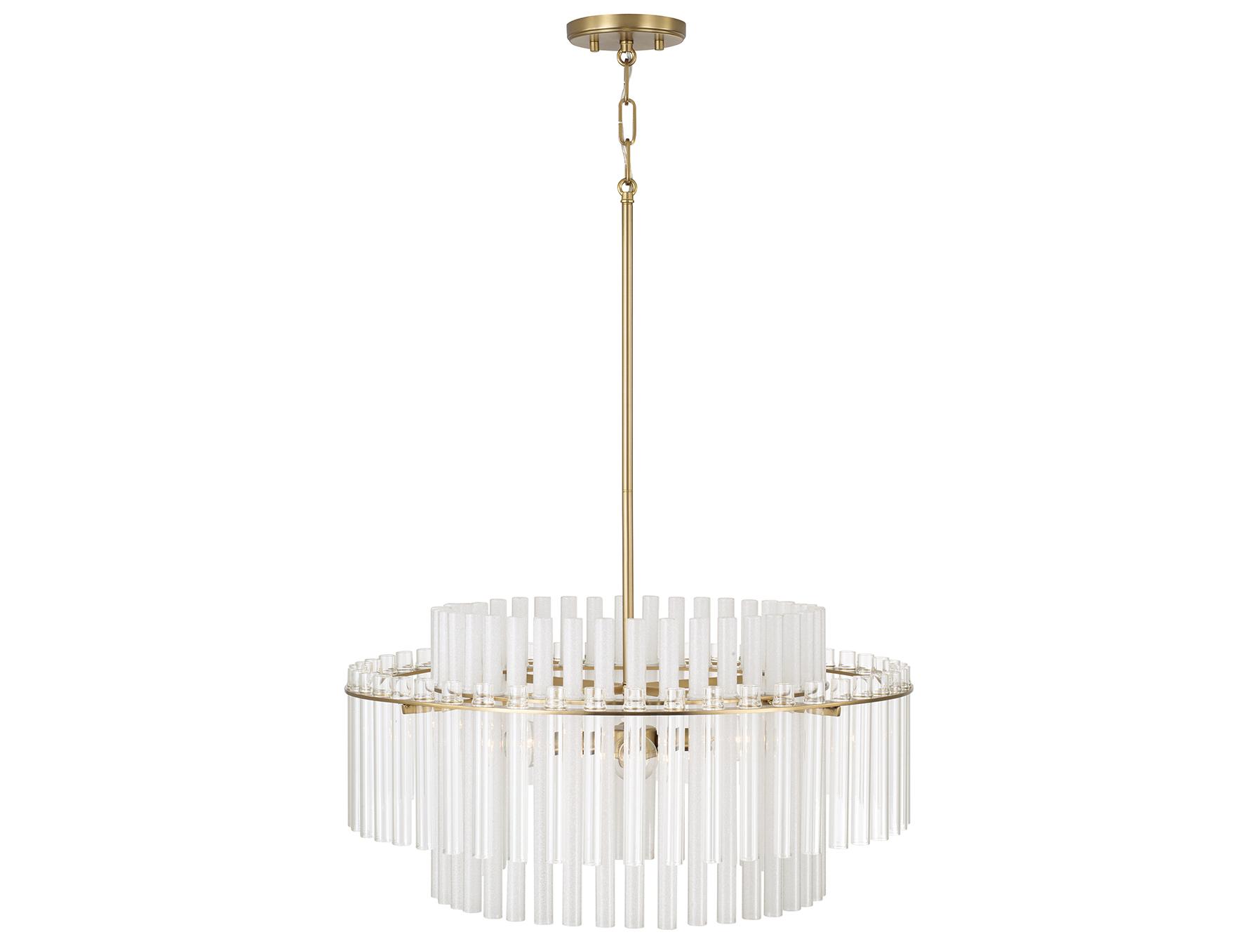 Capital Lighting Blair 4-light Aged Brass Round Pendant