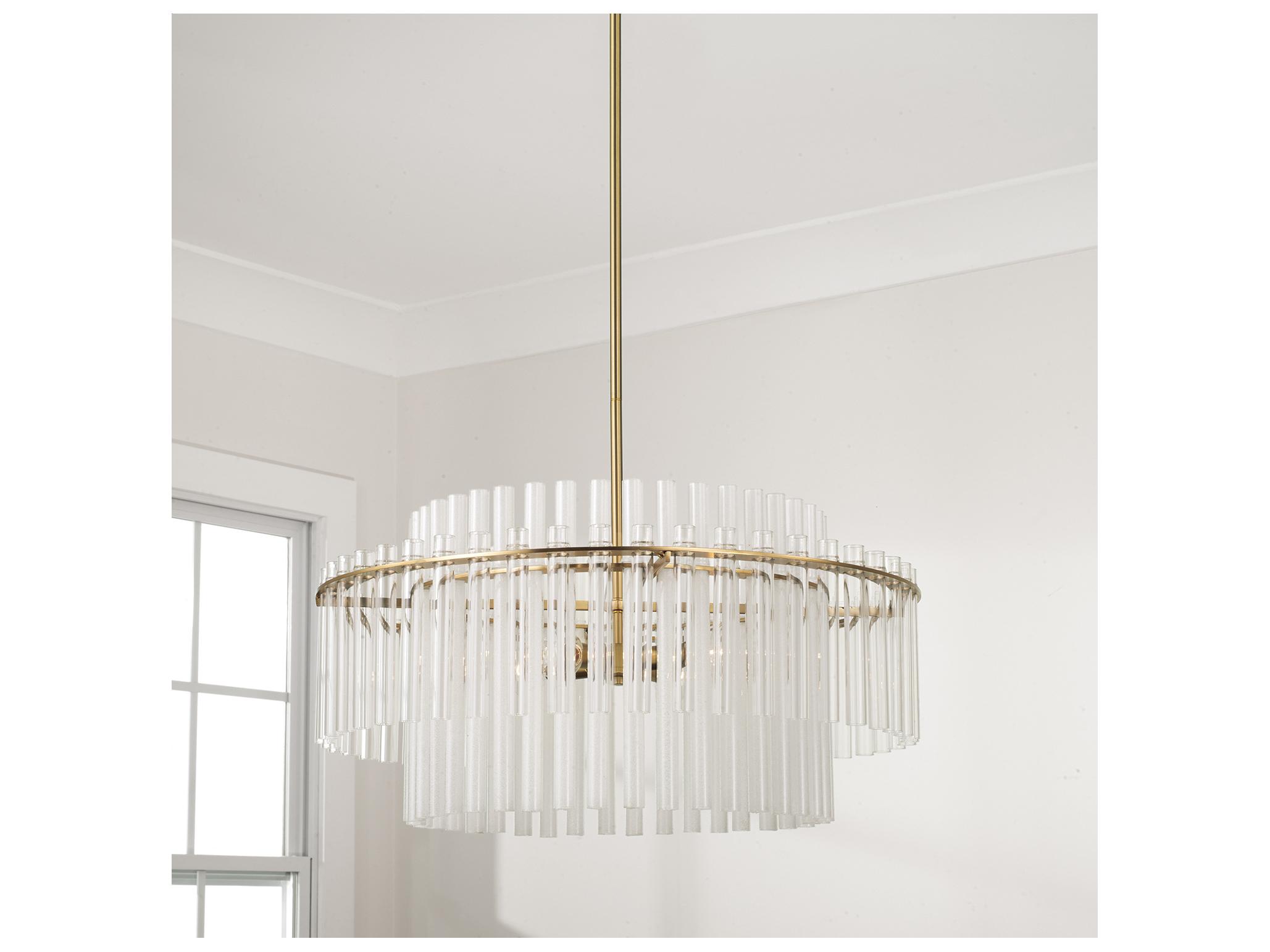Capital Lighting Blair 4-light Aged Brass Round Pendant