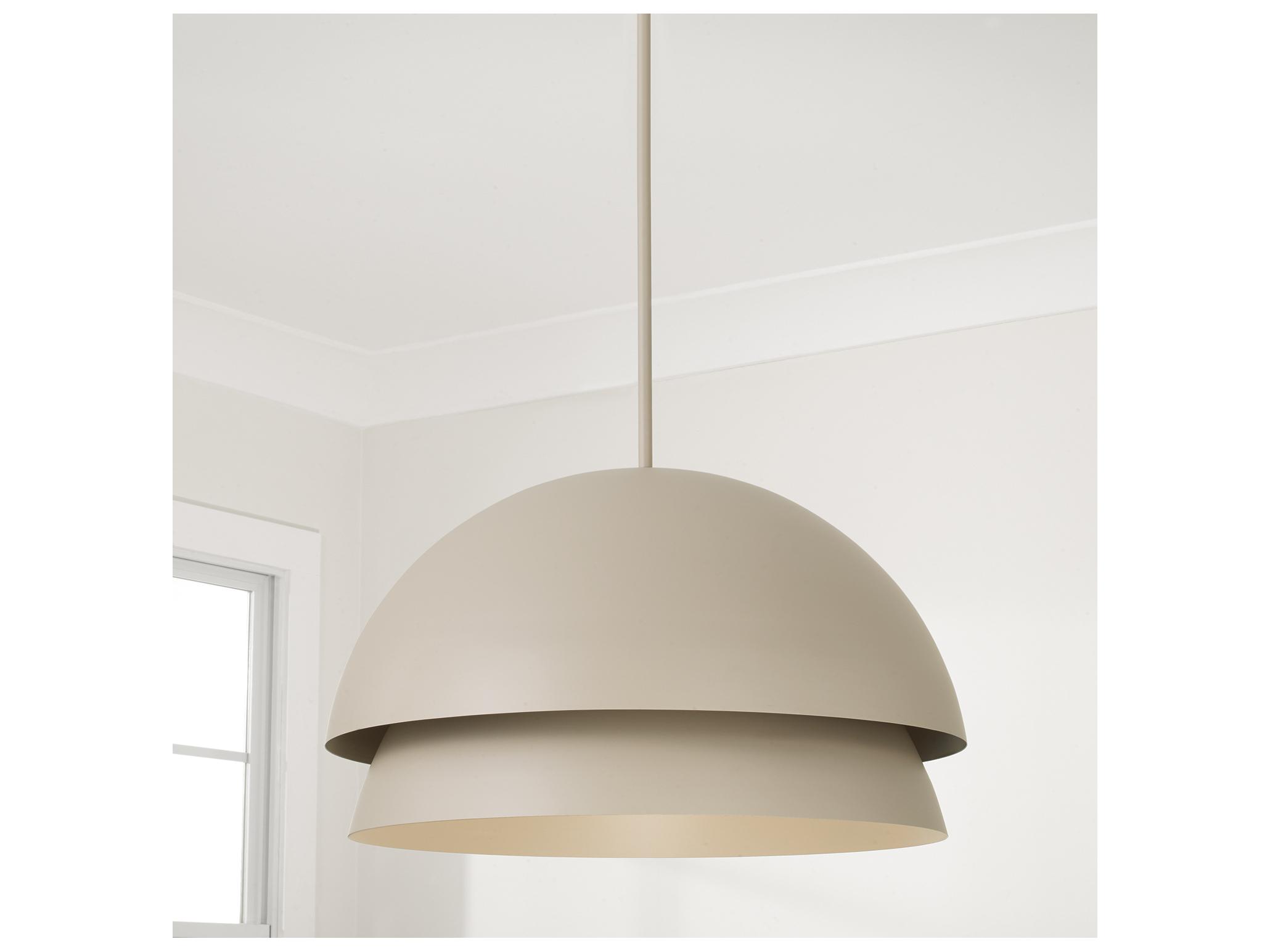 Capital Lighting Jensen 1-light Taupe White Pendant