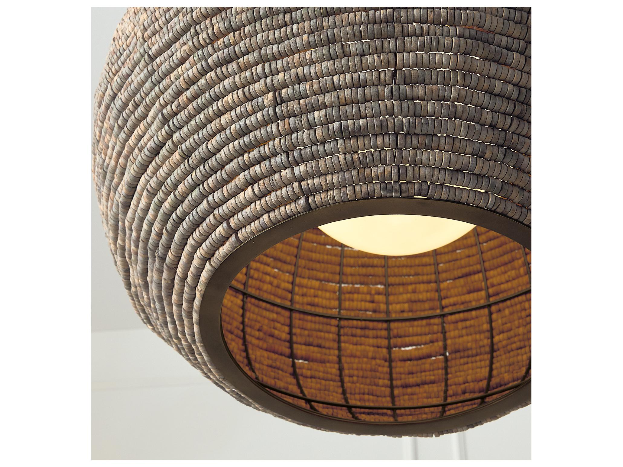 Capital Lighting Morada 1-light Aegean Grey And Dark Brass Pendant