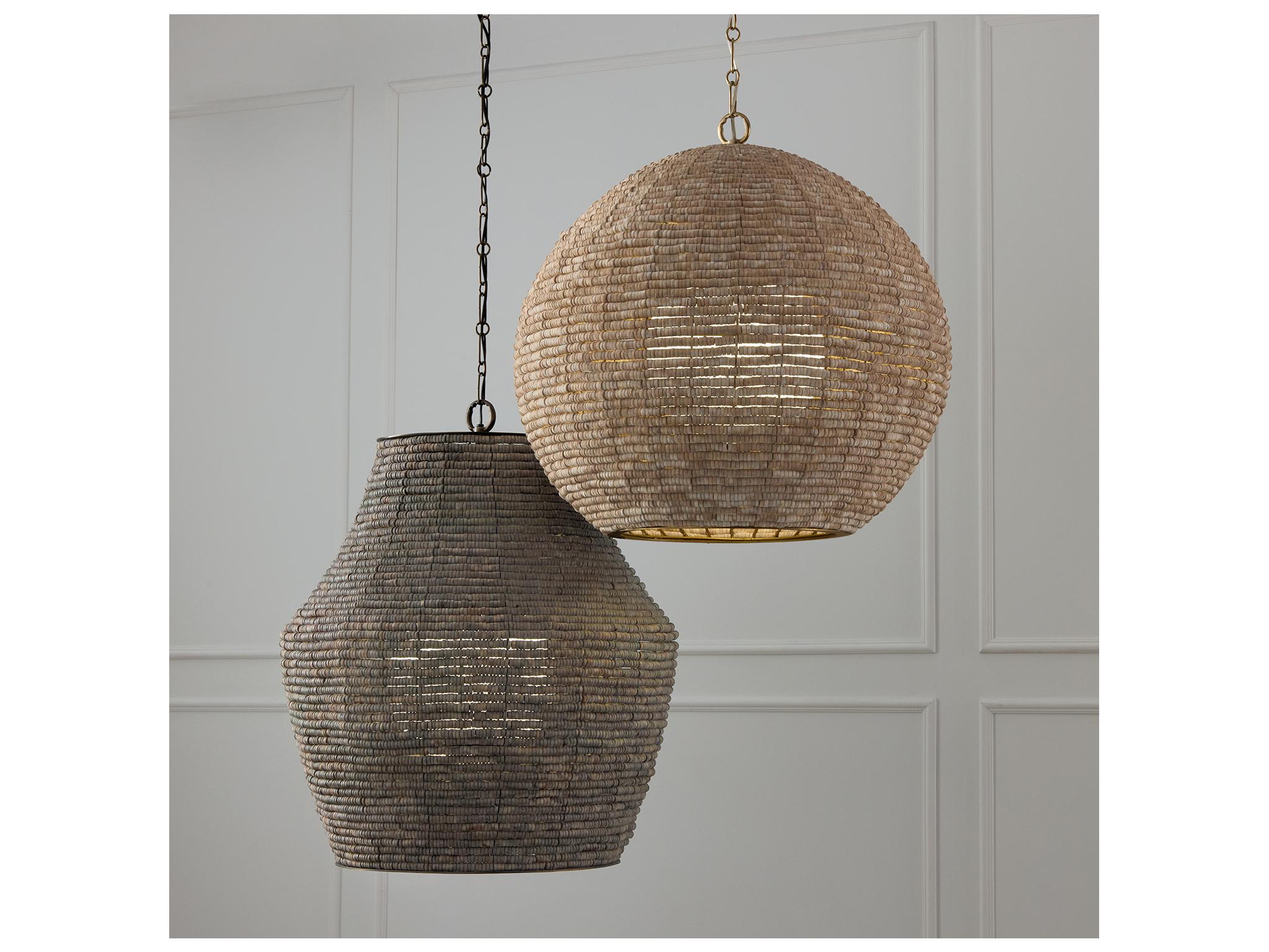 Capital Lighting Morada 1-light Light Fawn And Matte Brass Round Pendant