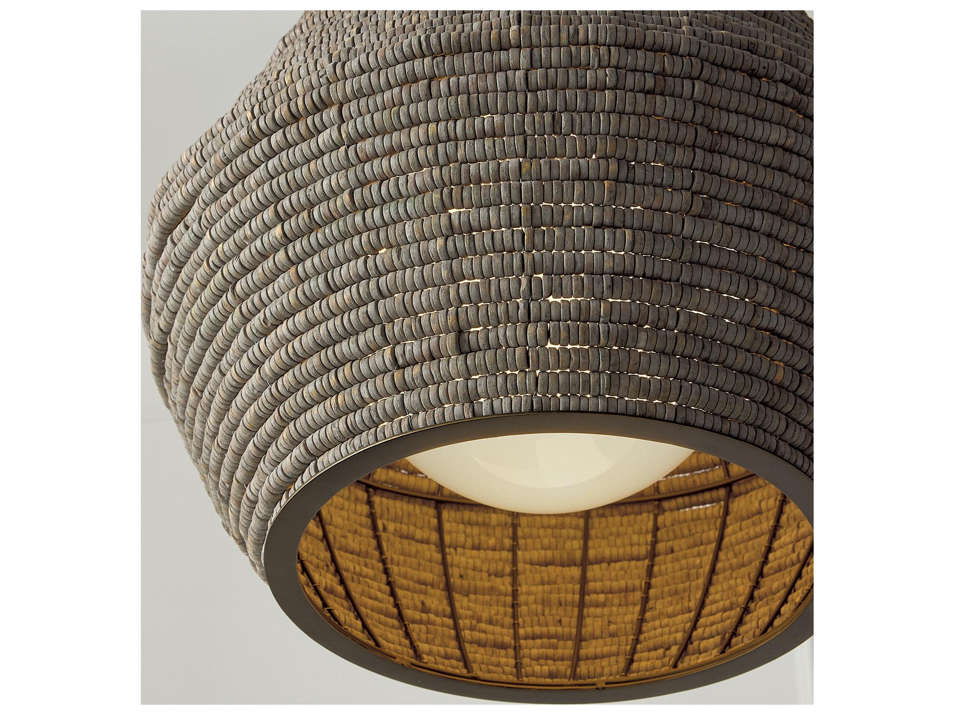 Capital Lighting Morada 1-light Aegean Grey And Dark Brass Geometric Pendant