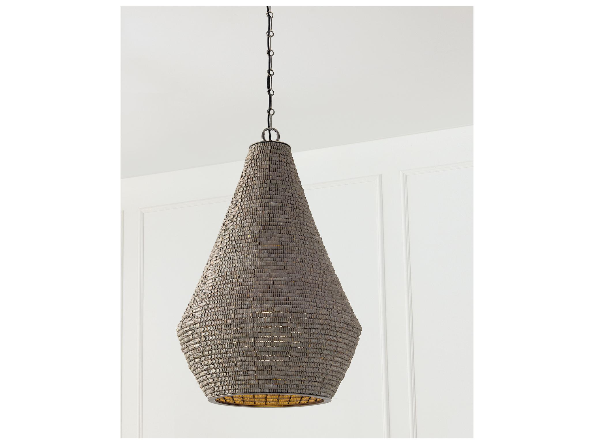 Capital Lighting Morada 1-light Aegean Grey And Dark Brass Geometric Pendant
