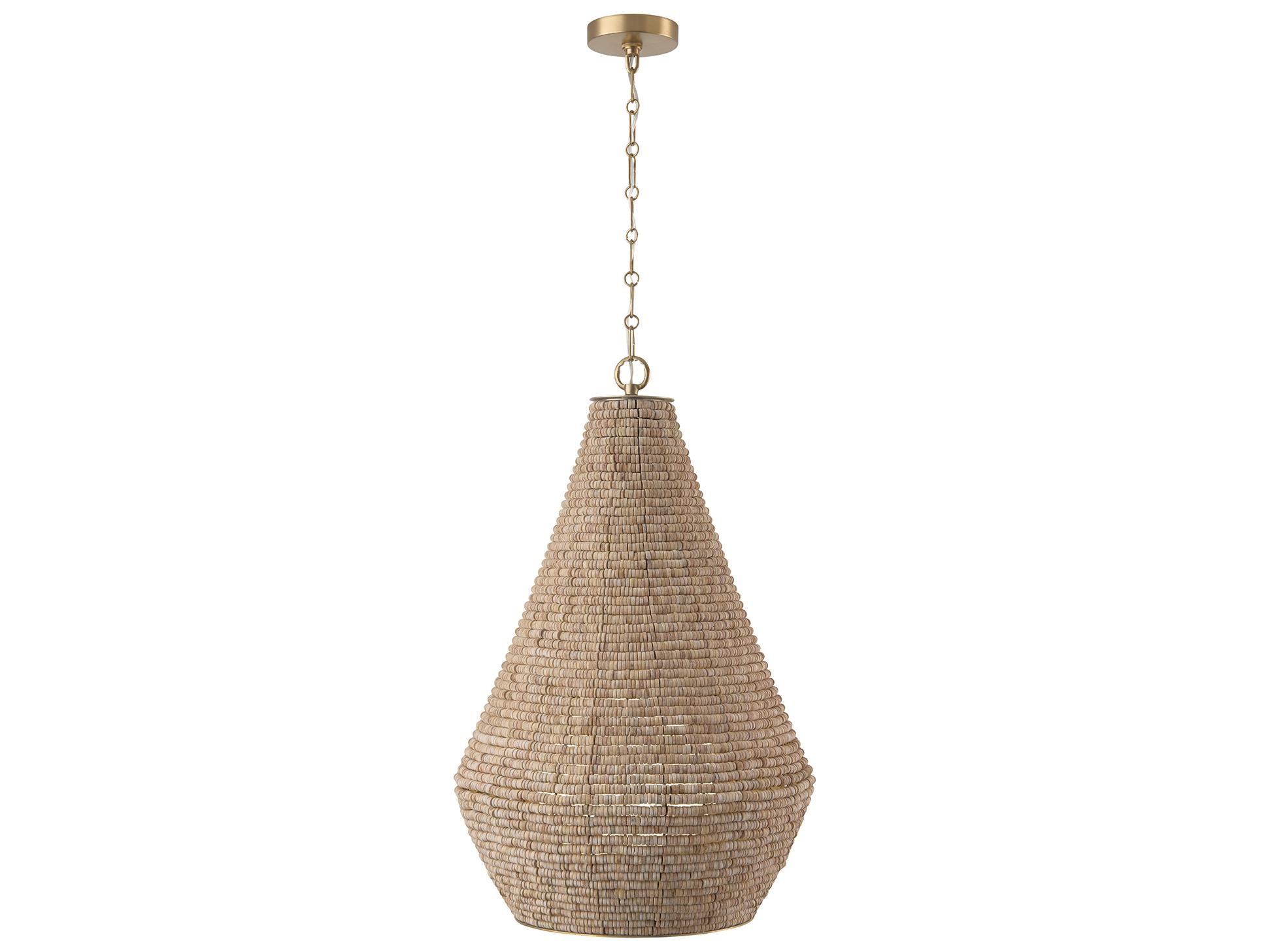 Capital Lighting Morada 1-light Light Fawn And Matte Brass Pendant