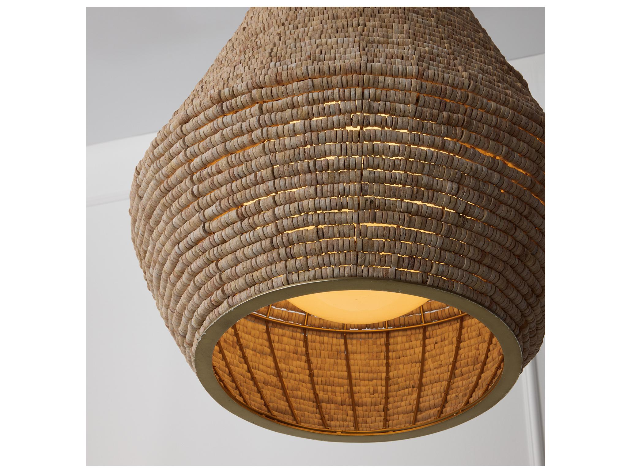 Capital Lighting Morada 1-light Light Fawn And Matte Brass Pendant