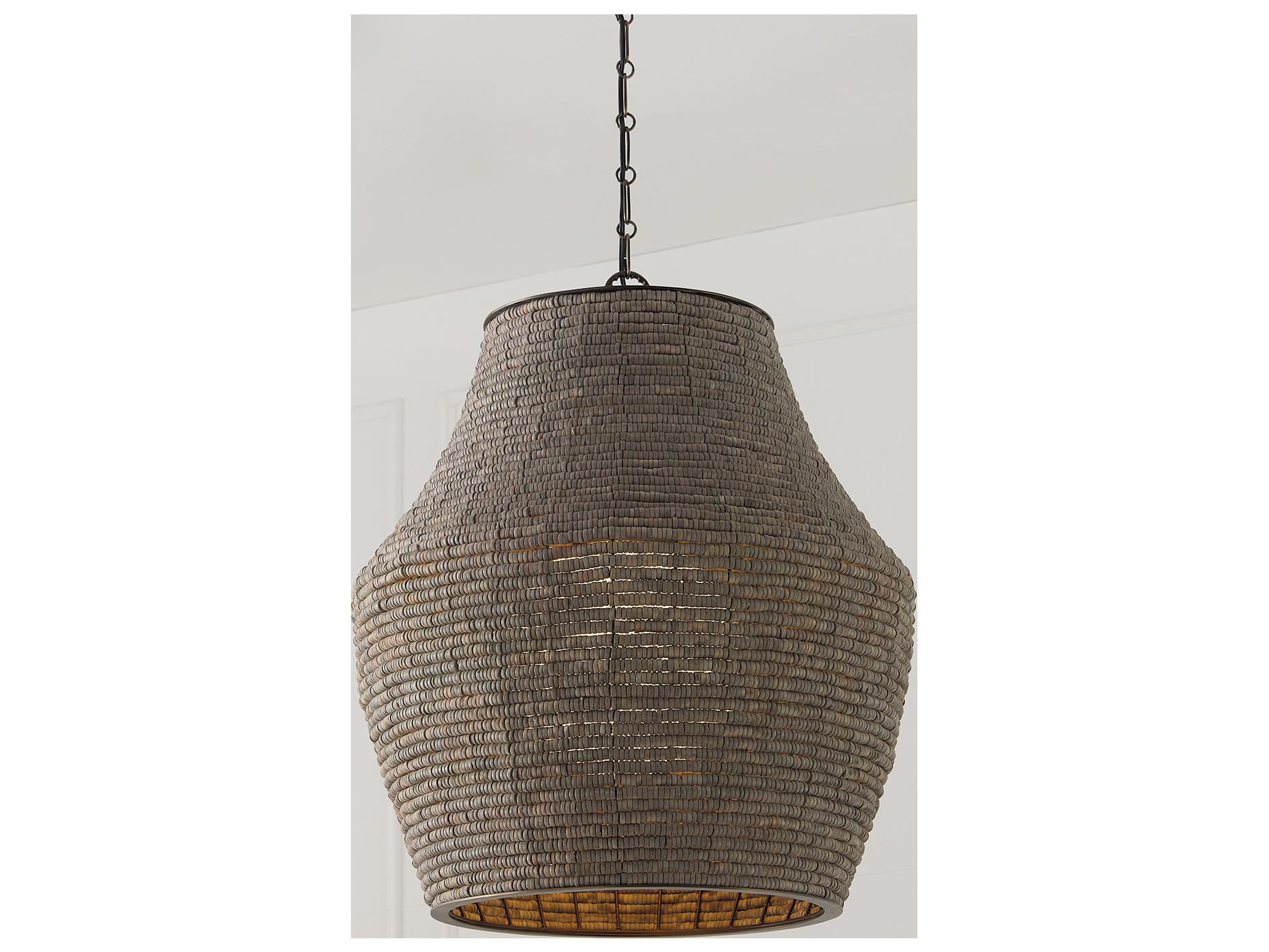 Capital Lighting Morada 1-light Aegean Grey And Dark Brass Pendant