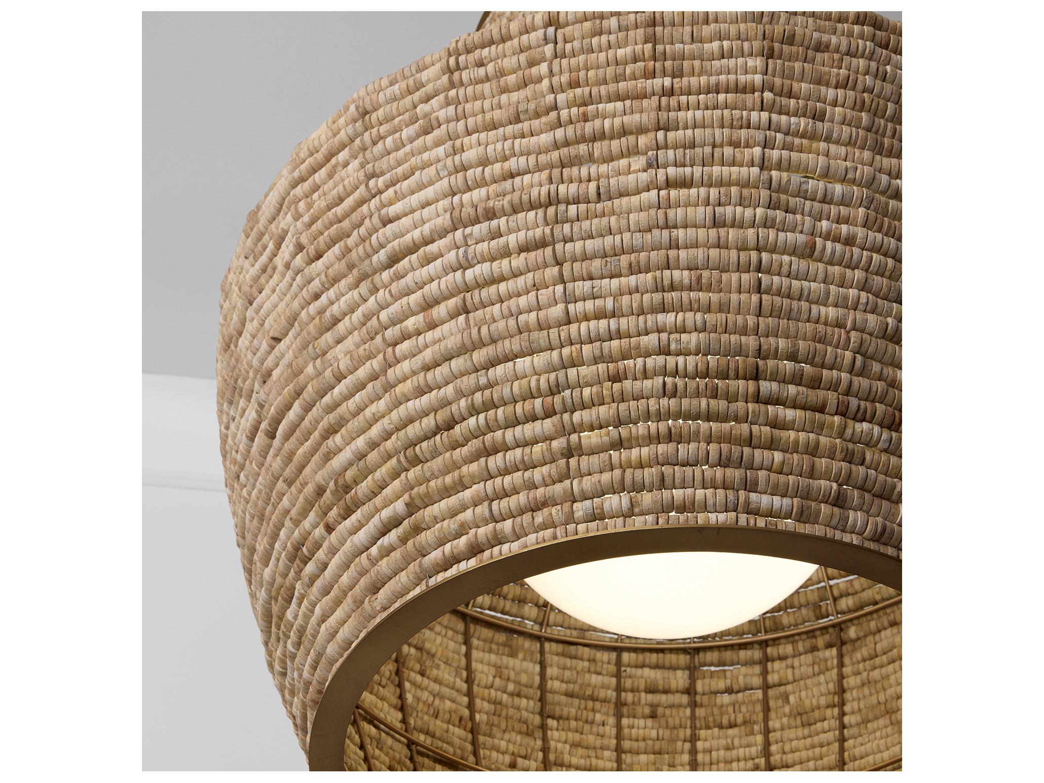 Capital Lighting Morada 1-light Light Fawn And Matte Brass Pendant