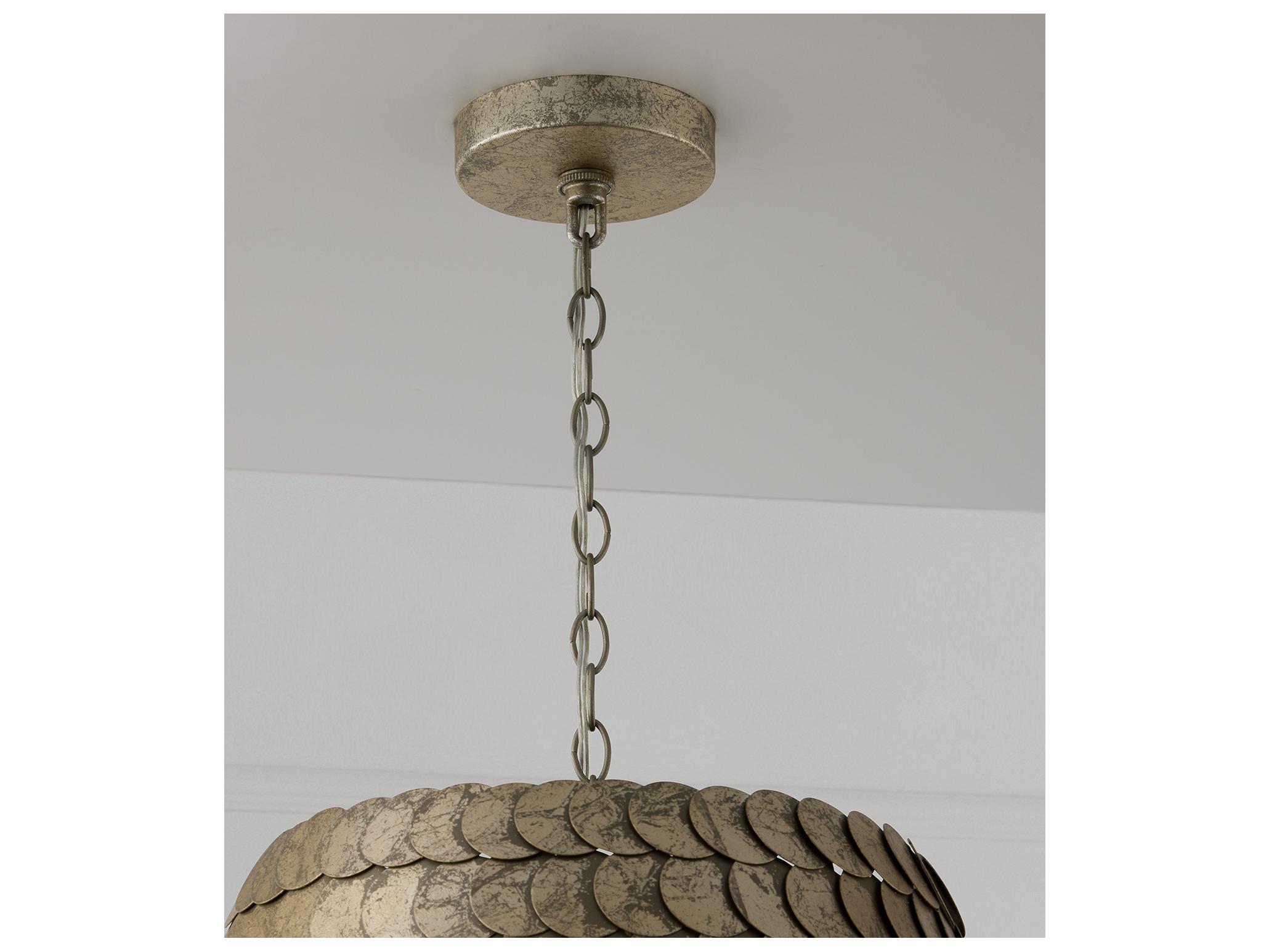 Capital Lighting Delphine 1-light Grecian Luster Brass Round Pendant