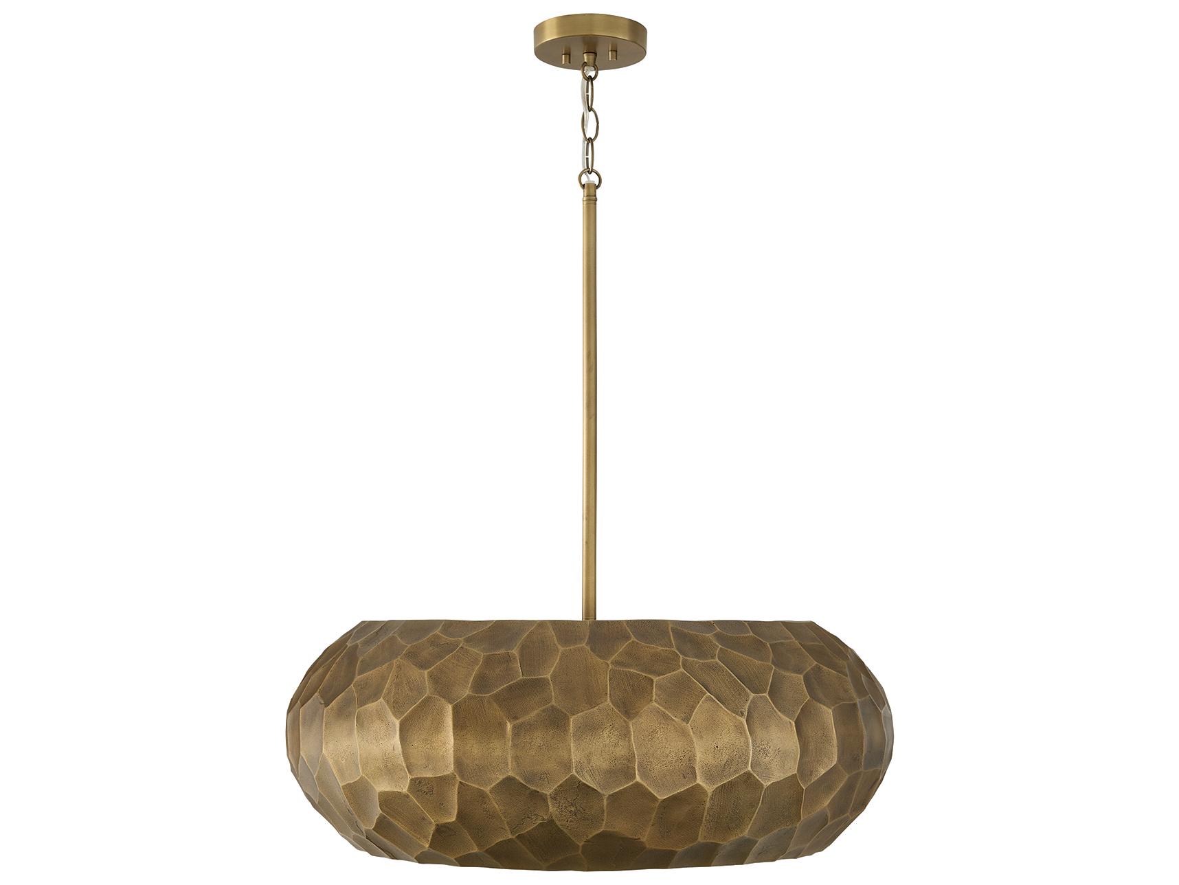Capital Lighting Dorian 4-light Burnished Patinaed Brass Round Pendant