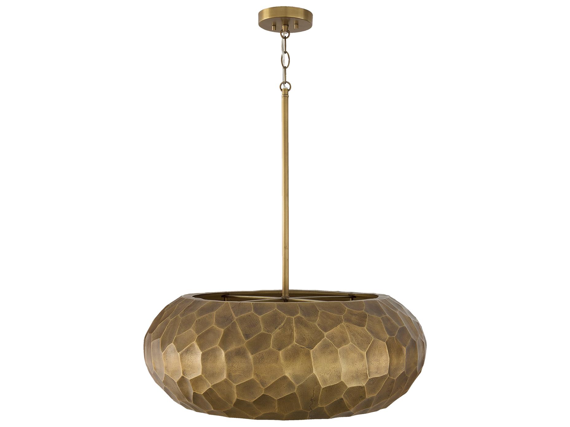 Capital Lighting Dorian 4-light Burnished Patinaed Brass Round Pendant
