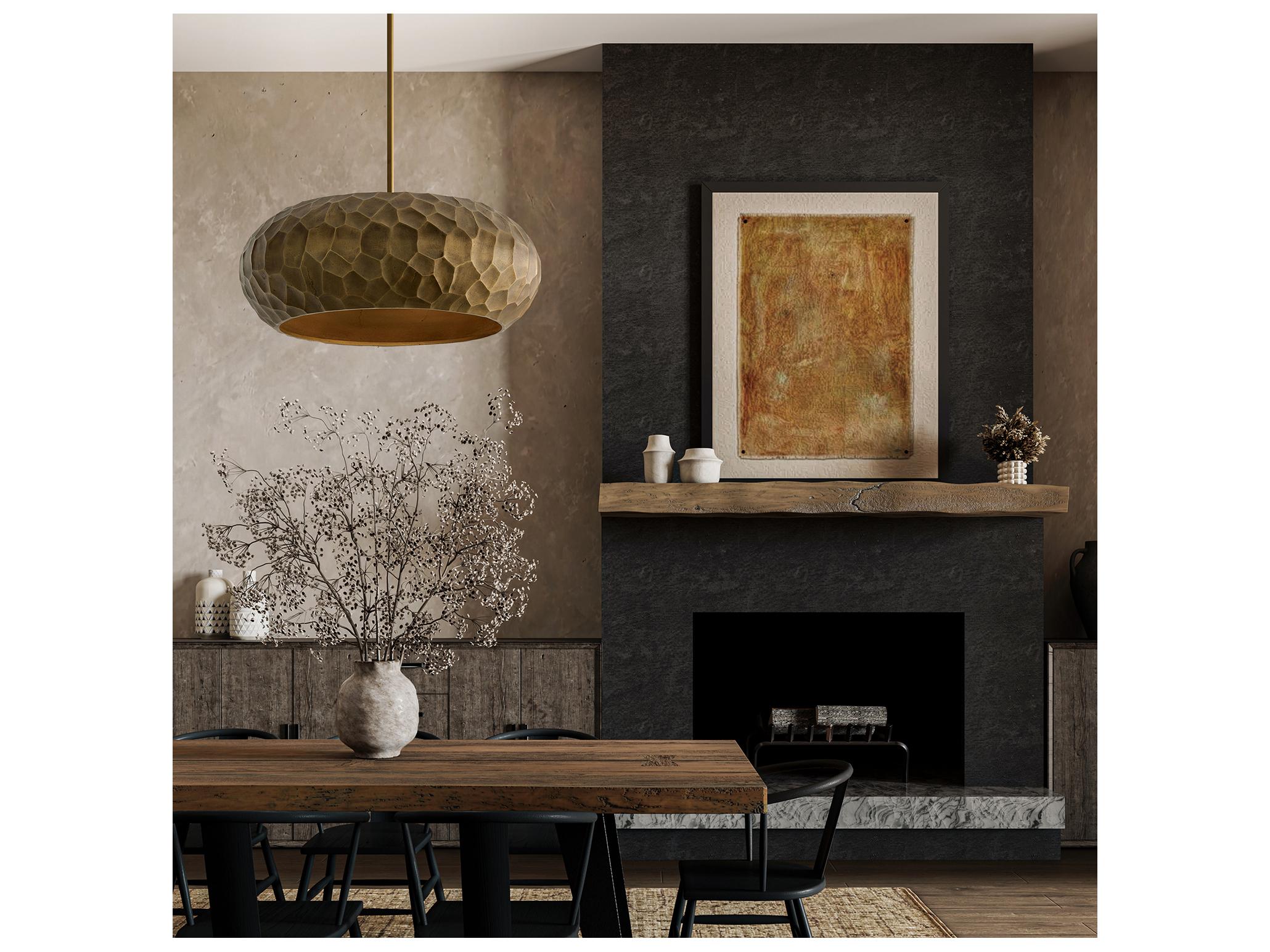 Capital Lighting Dorian 4-light Burnished Patinaed Brass Round Pendant