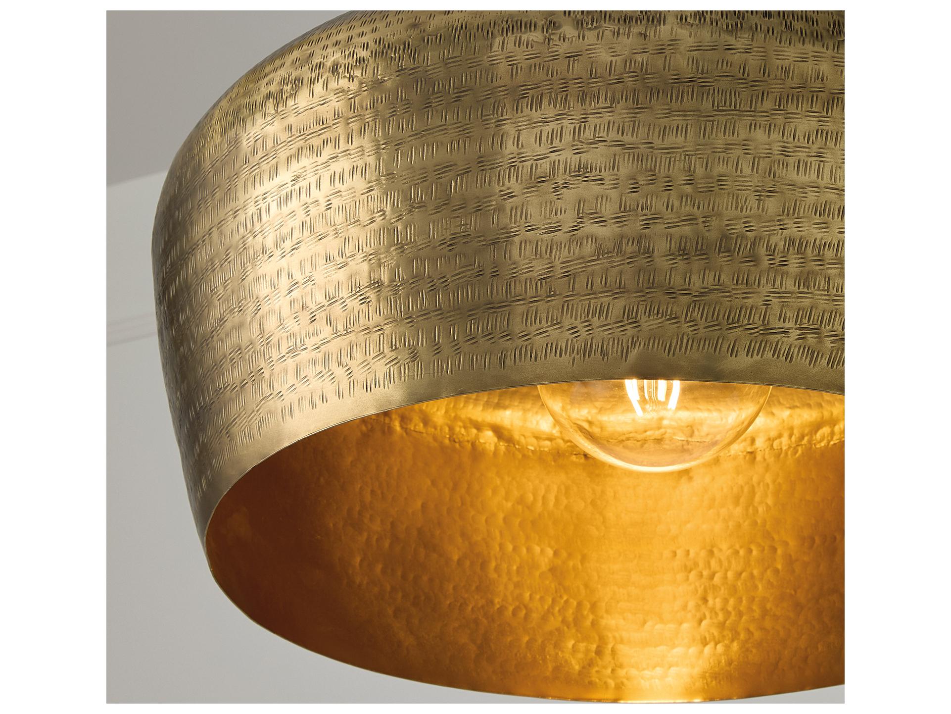 Capital Lighting Myriah 1-light Tibetan Hammered Brass Round Pendant