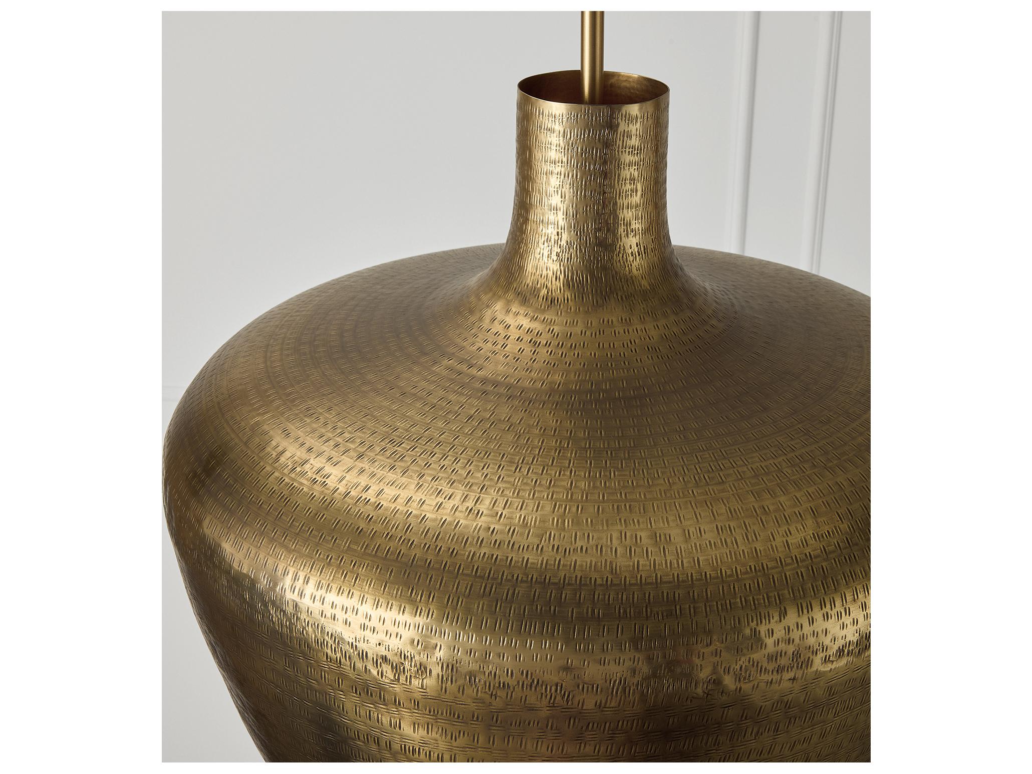 Capital Lighting Myriah 1-light Tibetan Hammered Brass Round Pendant