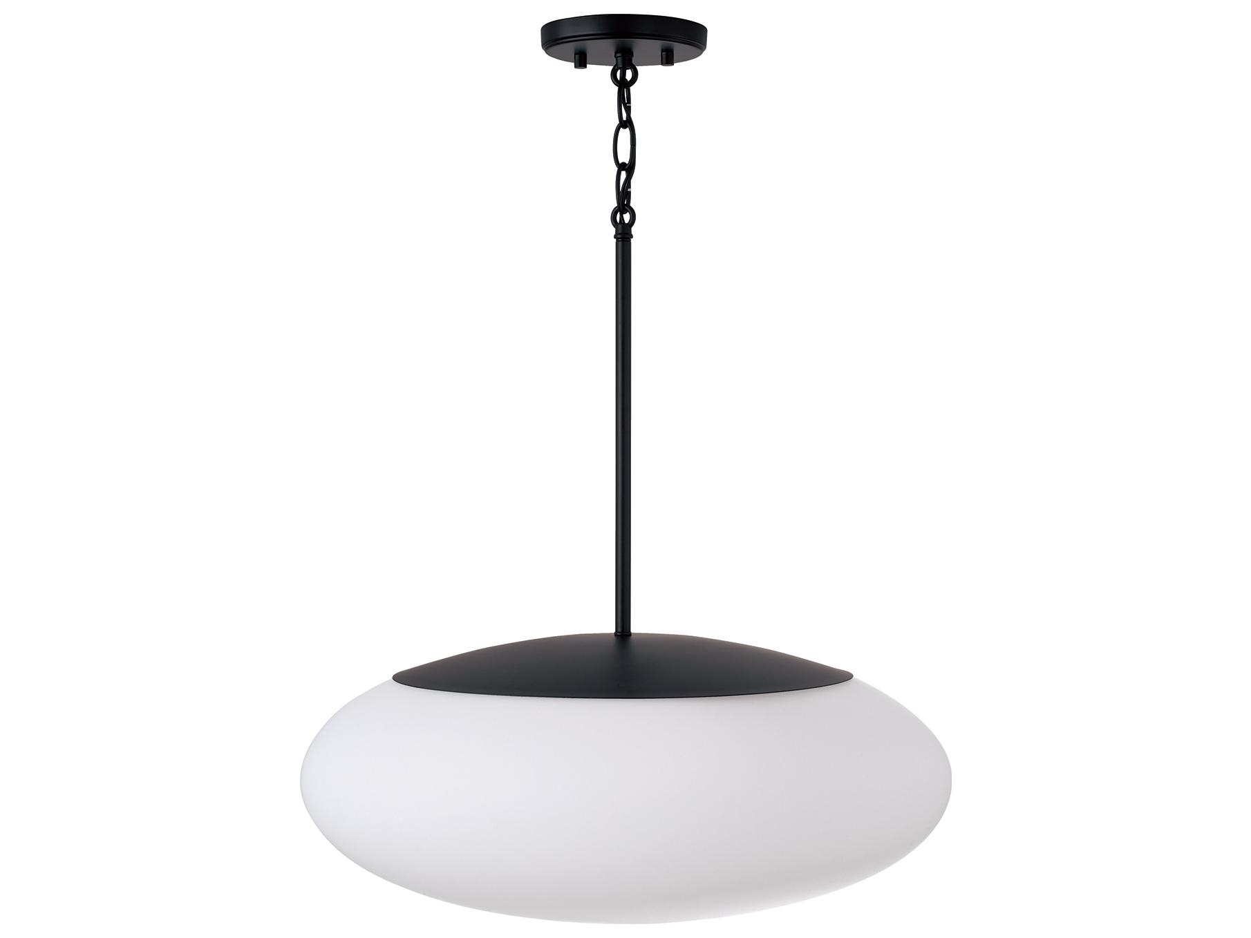 Capital Lighting Soren 1-light Matte Black Round Pendant
