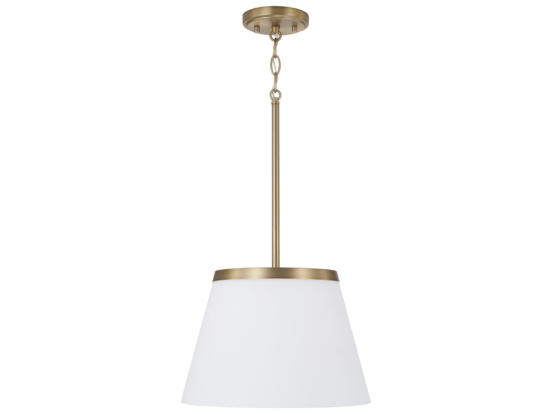 Capital Lighting Drake 1-light Aged Brass Round Pendant