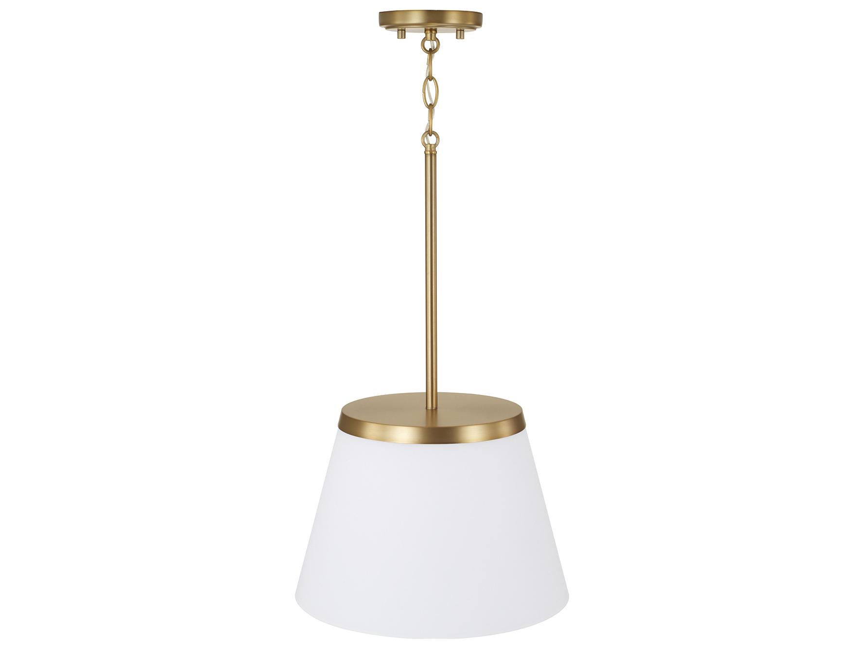 Capital Lighting Drake 1-light Aged Brass Round Pendant