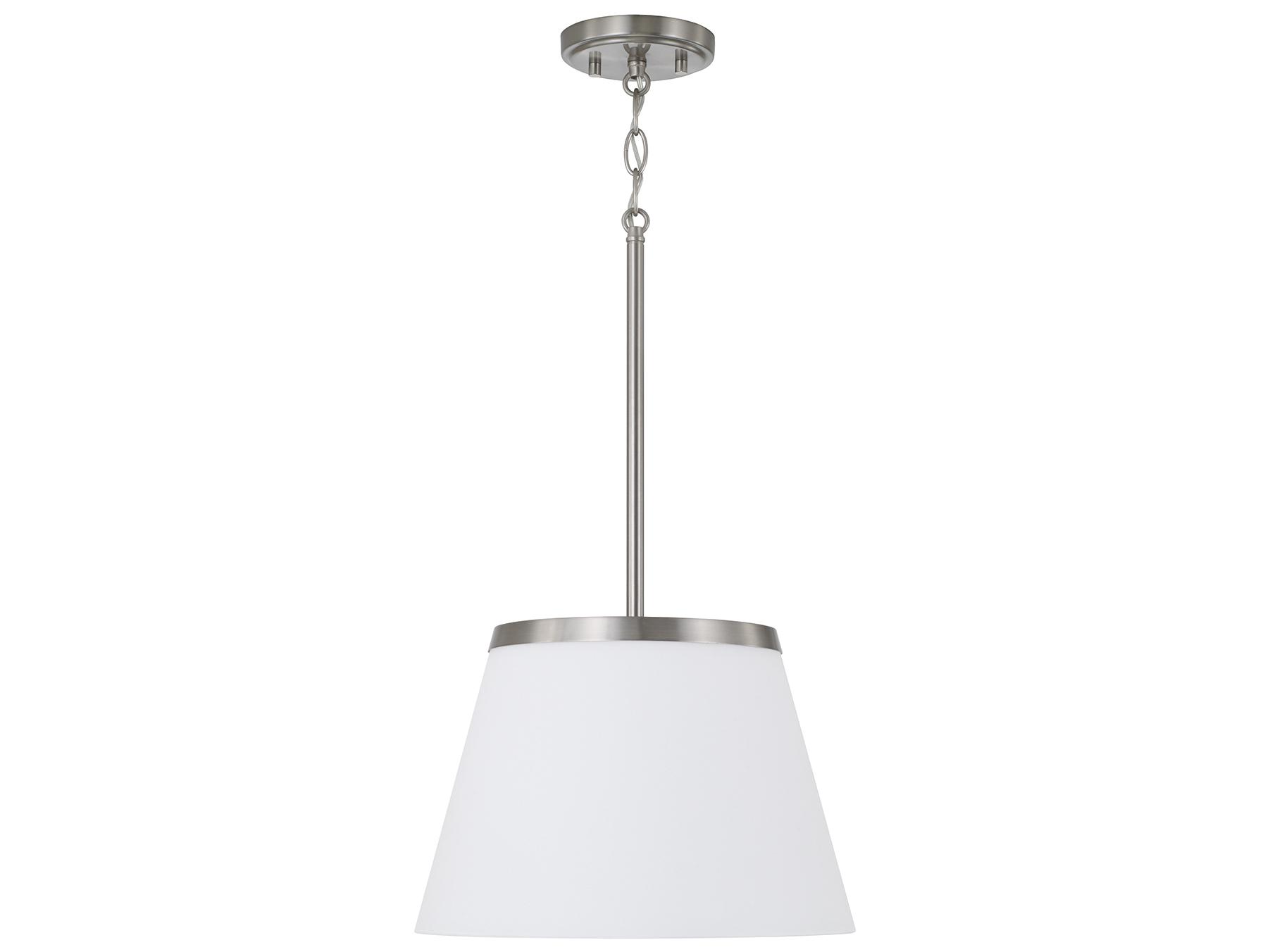 Capital Lighting Drake 1-light Brushed Nickel Round Pendant