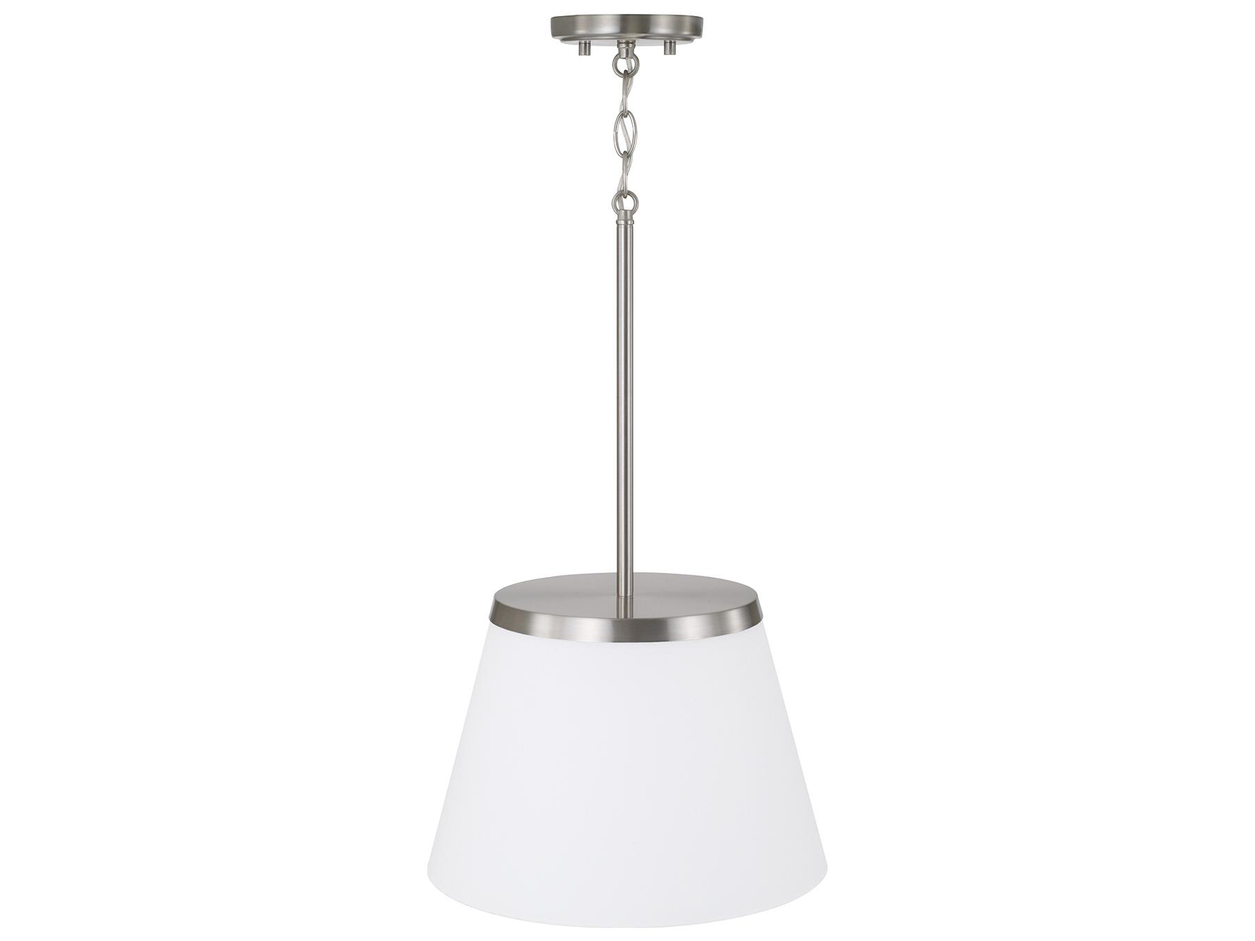 Capital Lighting Drake 1-light Brushed Nickel Round Pendant