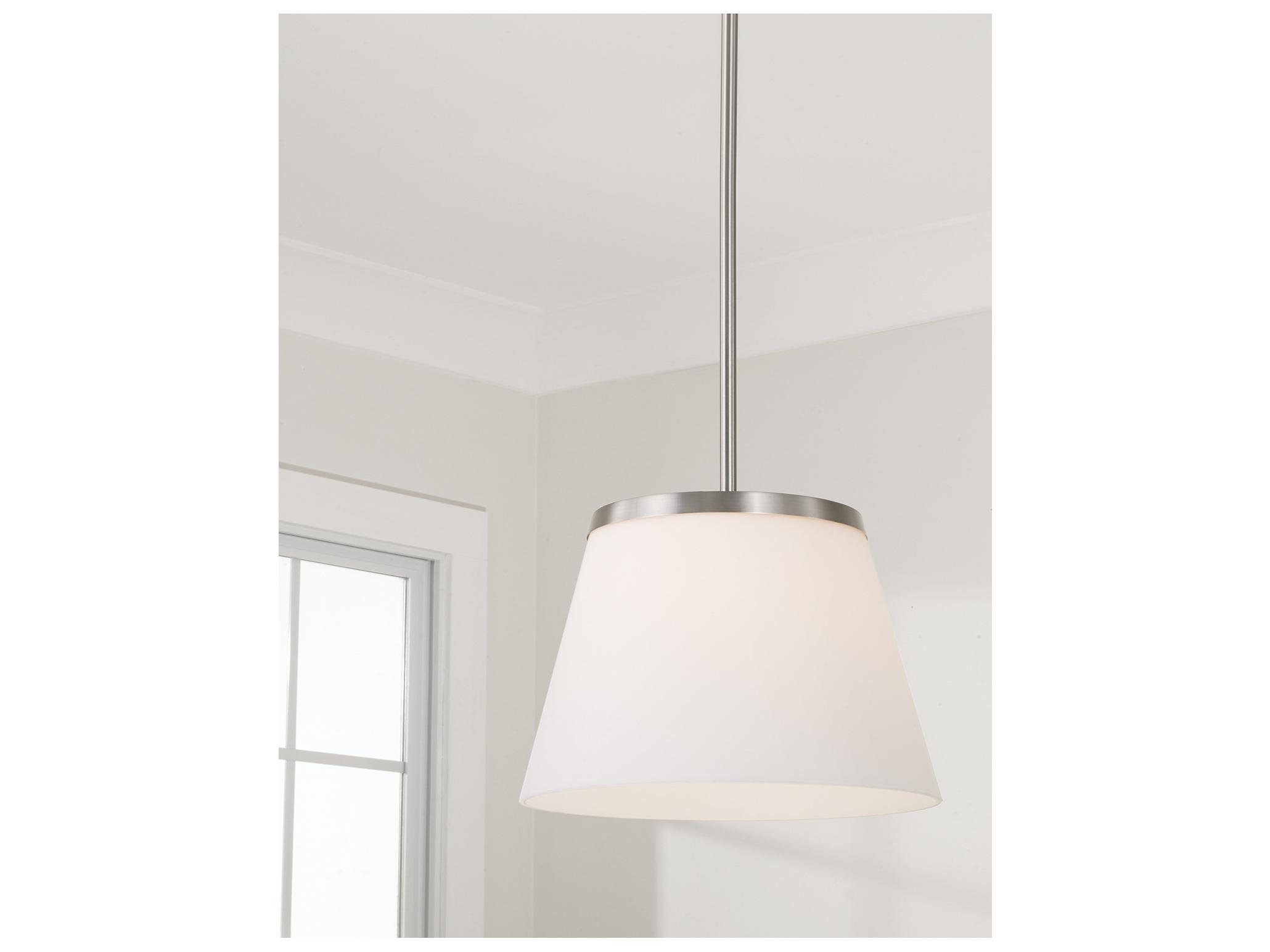 Capital Lighting Drake 1-light Brushed Nickel Round Pendant