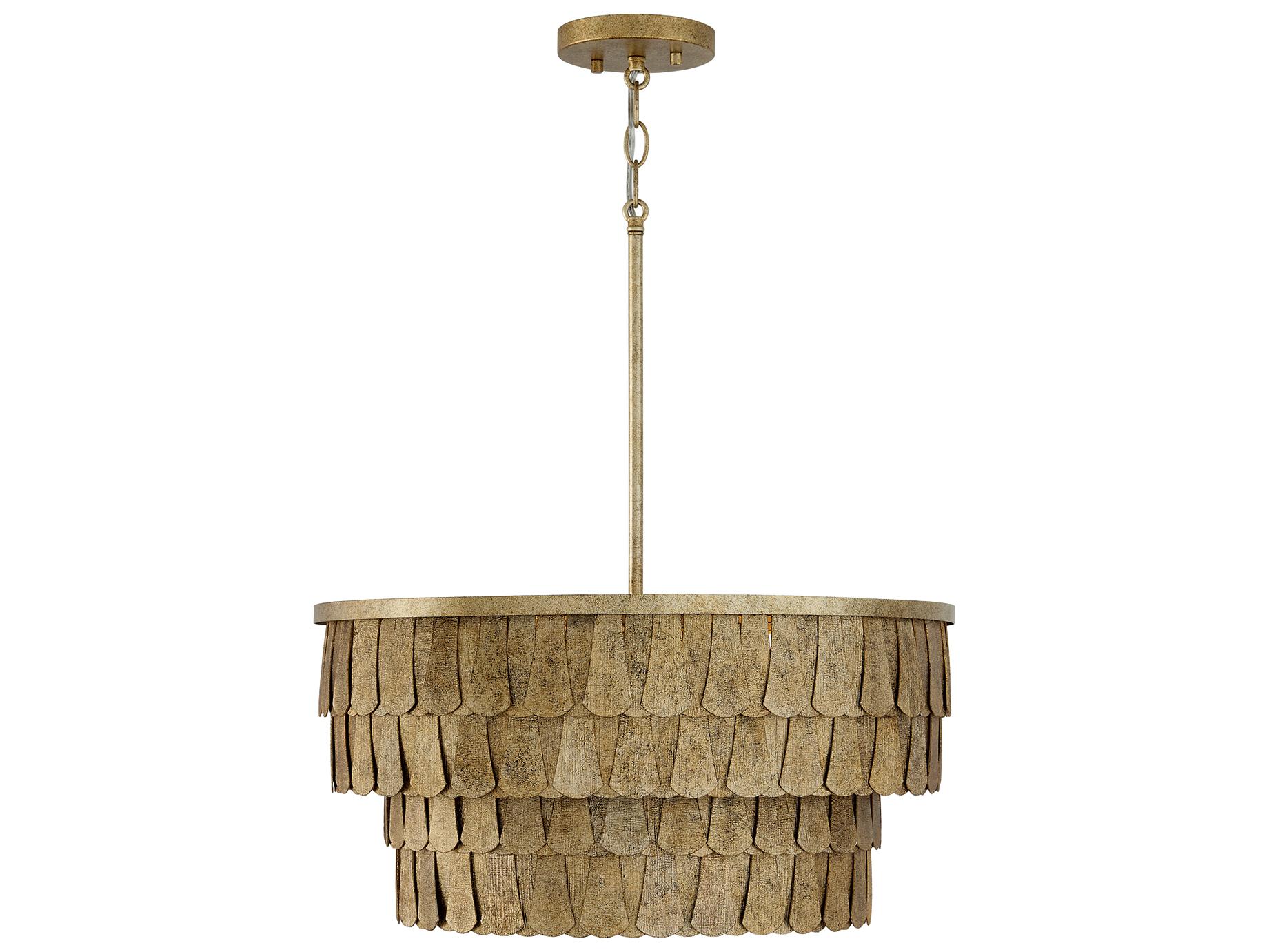Capital Lighting Arden 4-light Ancestral Gold Geometric Pendant