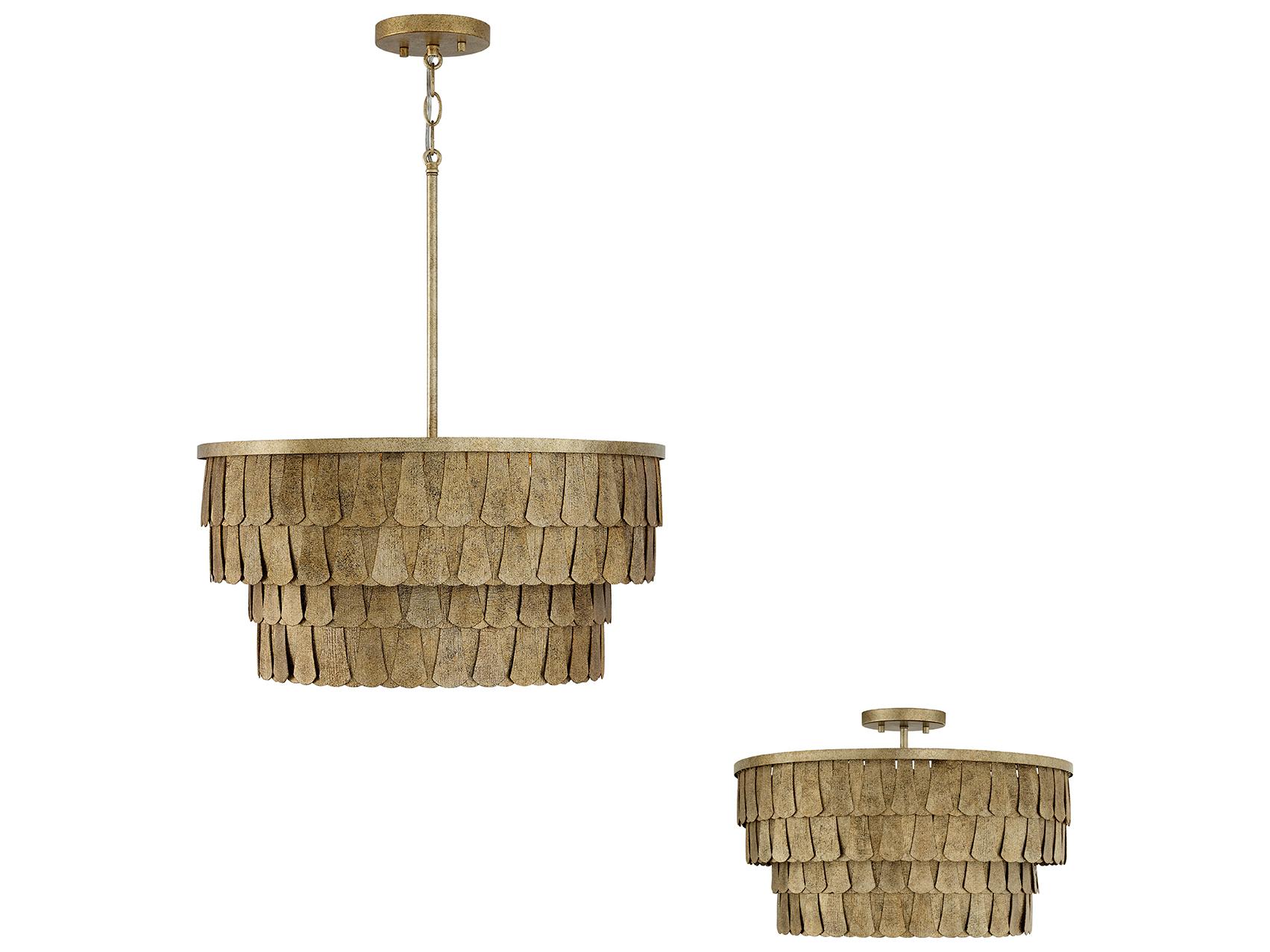 Capital Lighting Arden 4-light Ancestral Gold Geometric Pendant