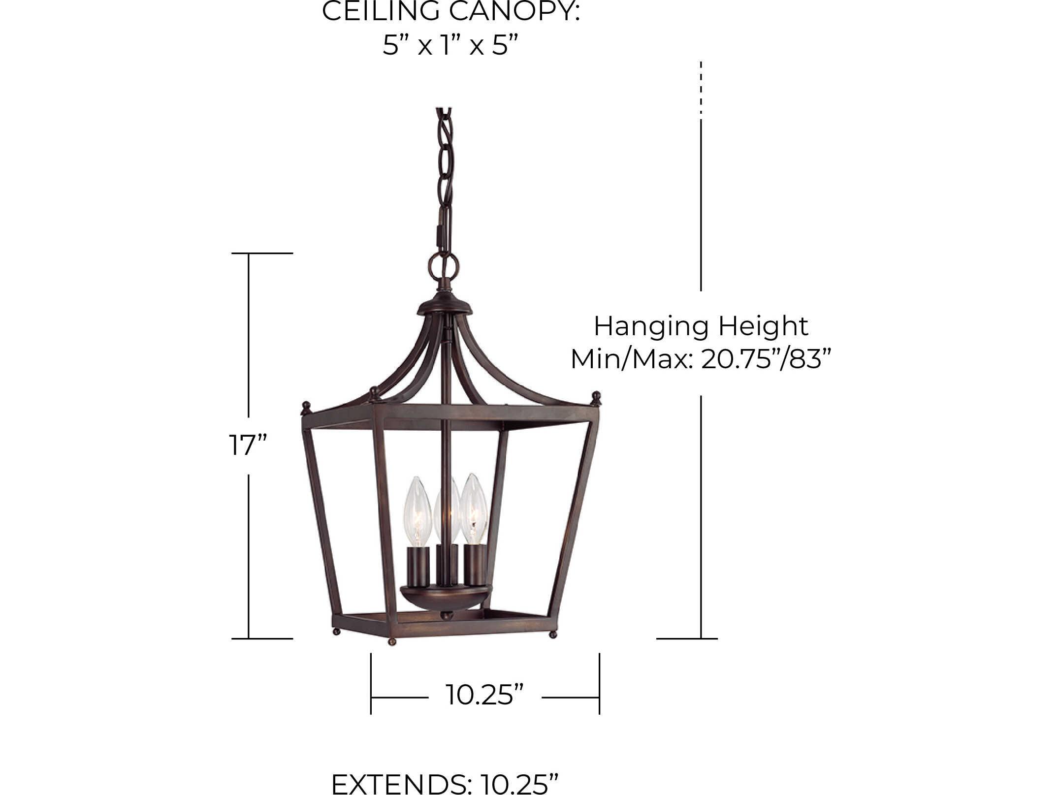 Capital Lighting Stanton 3-Light Burnished Bronze Pendant
