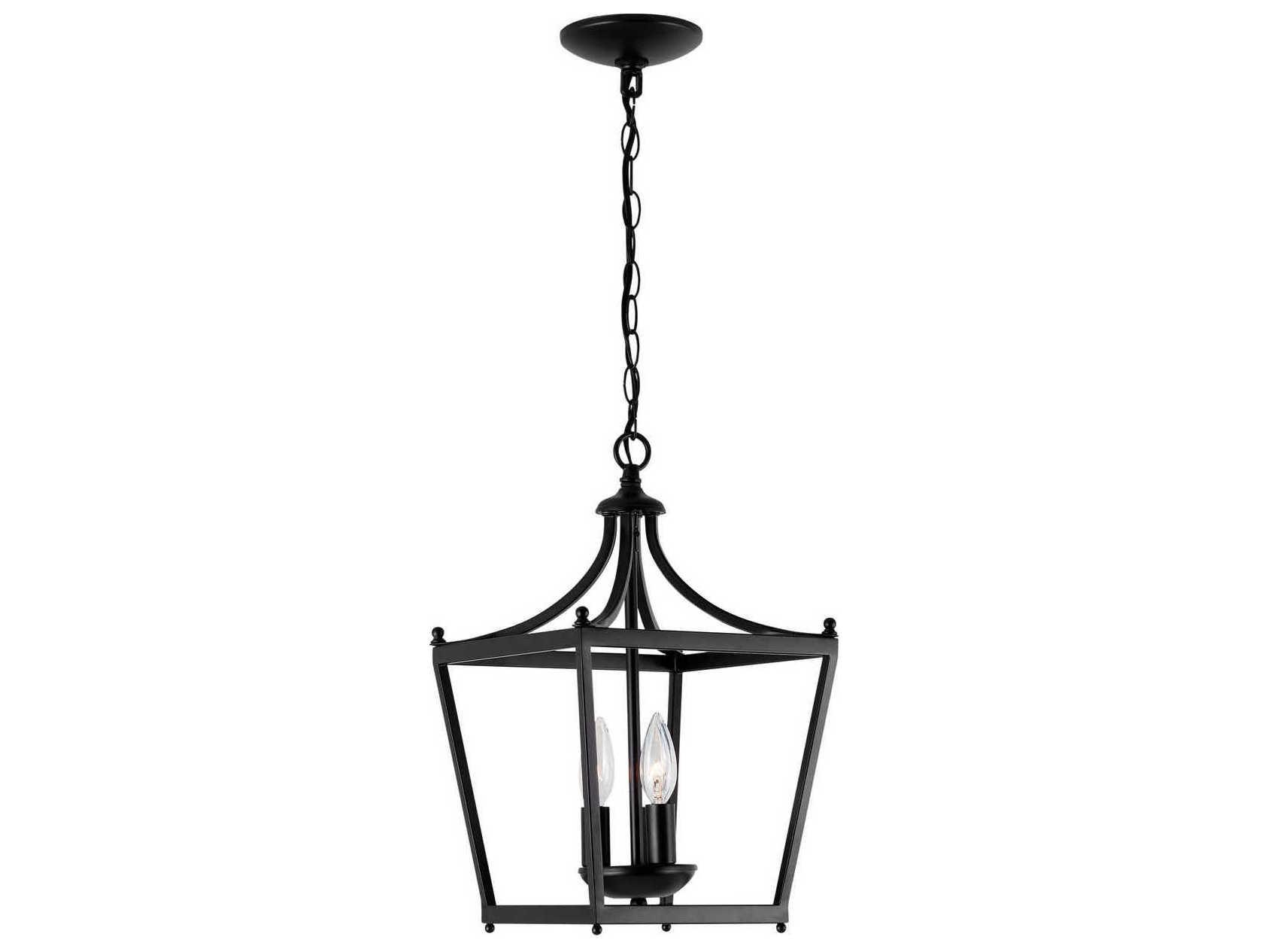 Capital Lighting Stanton 3-Light Matte Black Lantern Mini Pendant