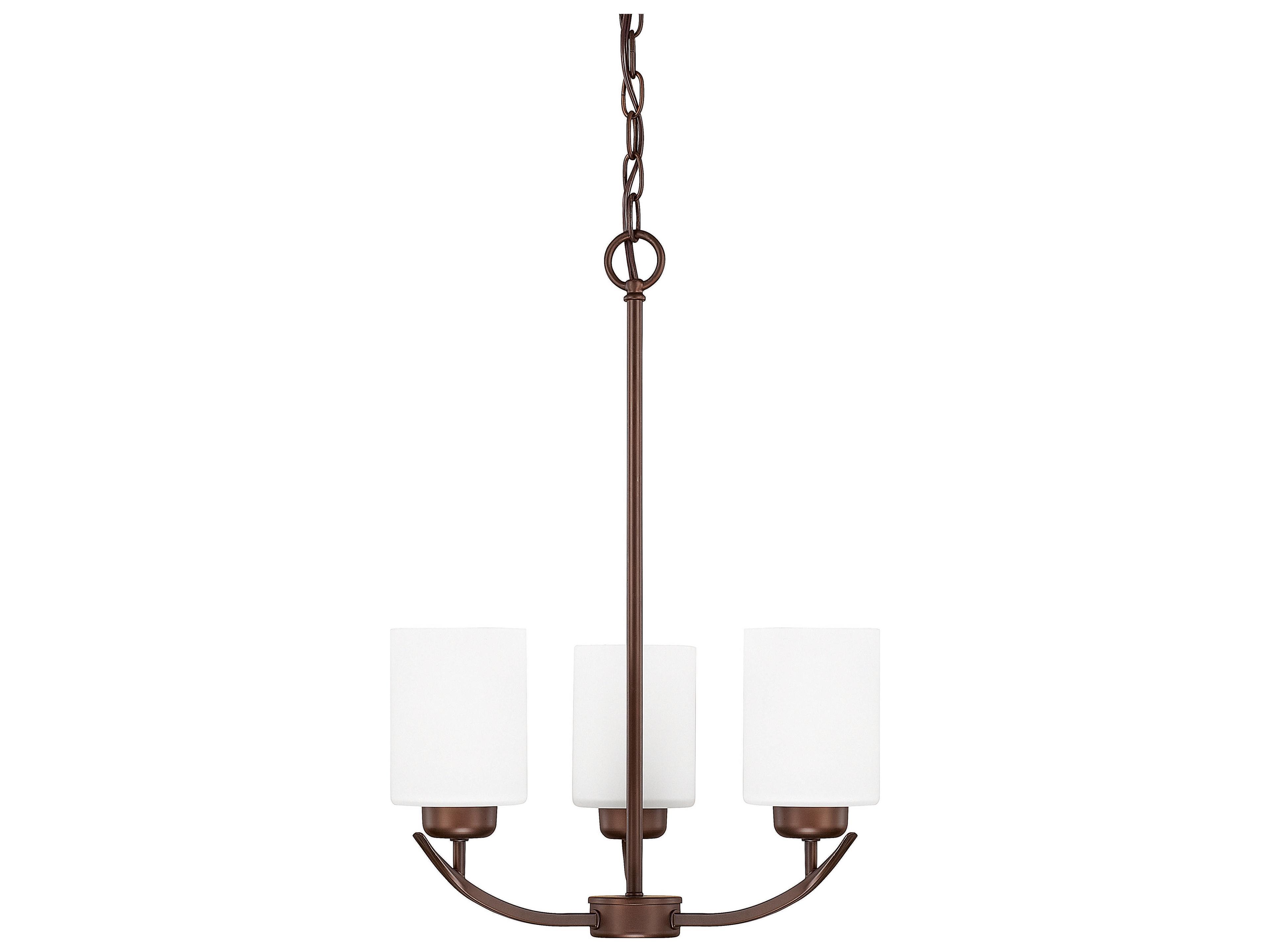 Capital Lighting Dixon 3-Light Bronze Glass Cylinder Chandelier