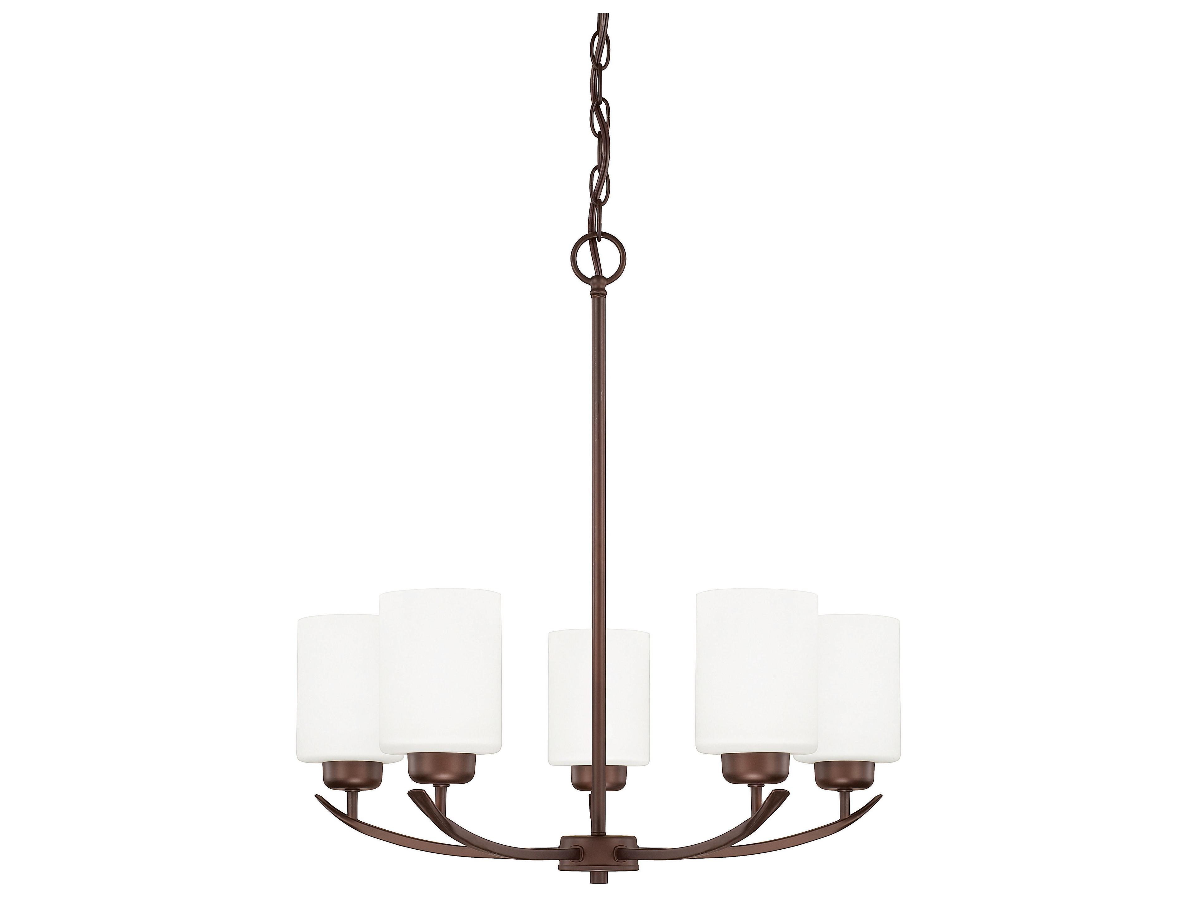 Capital Lighting Dixon 5-Light Bronze Glass Cylinder Chandelier