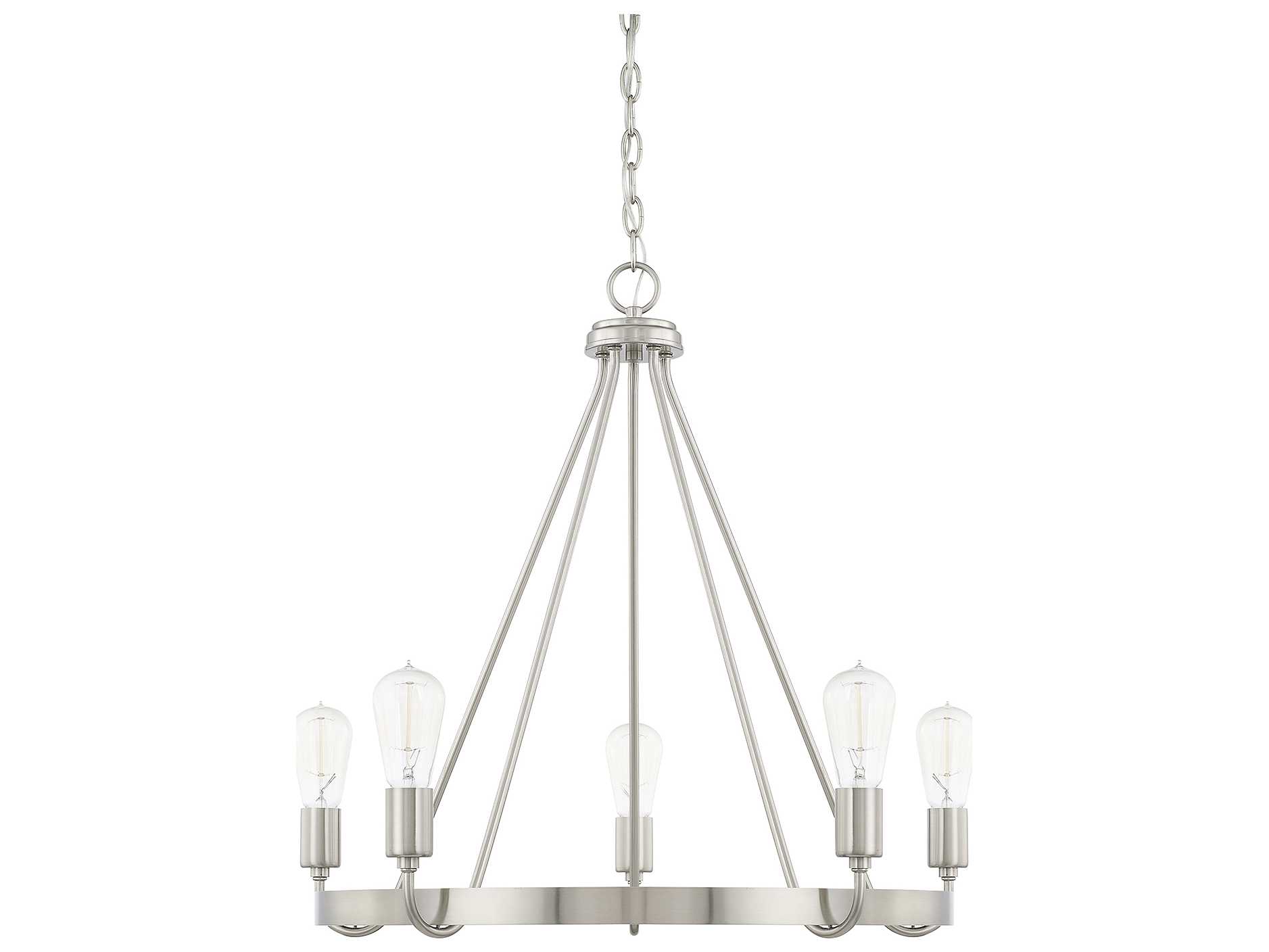 Capital Lighting Tanner 5-Light Brushed Nickel Chandelier